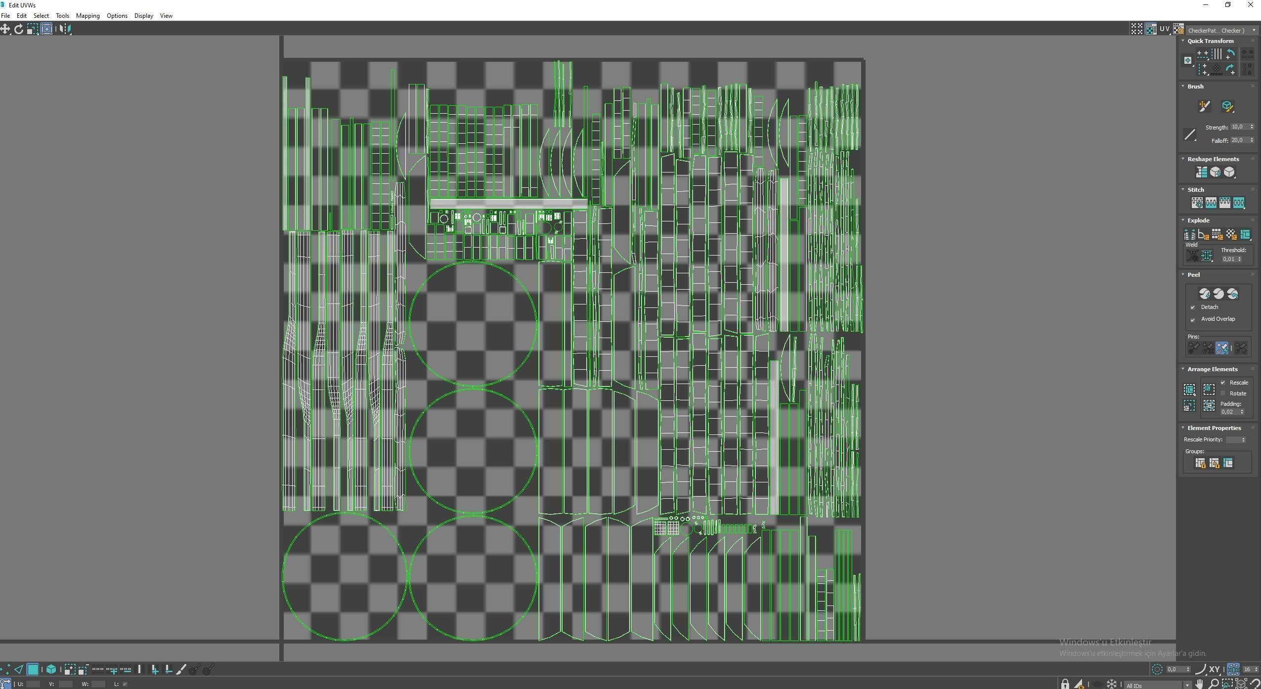 wooden cart  Low-poly 3D model_8