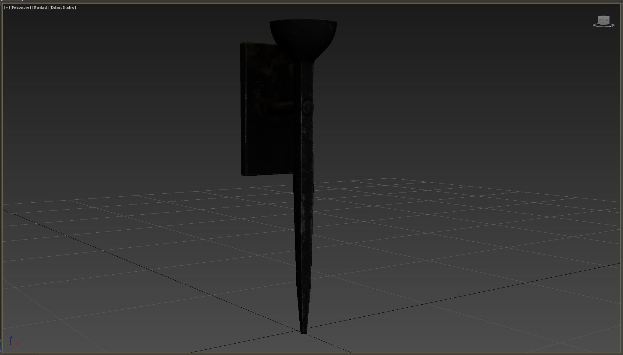 Medieval Torch Low-poly 3D model_4