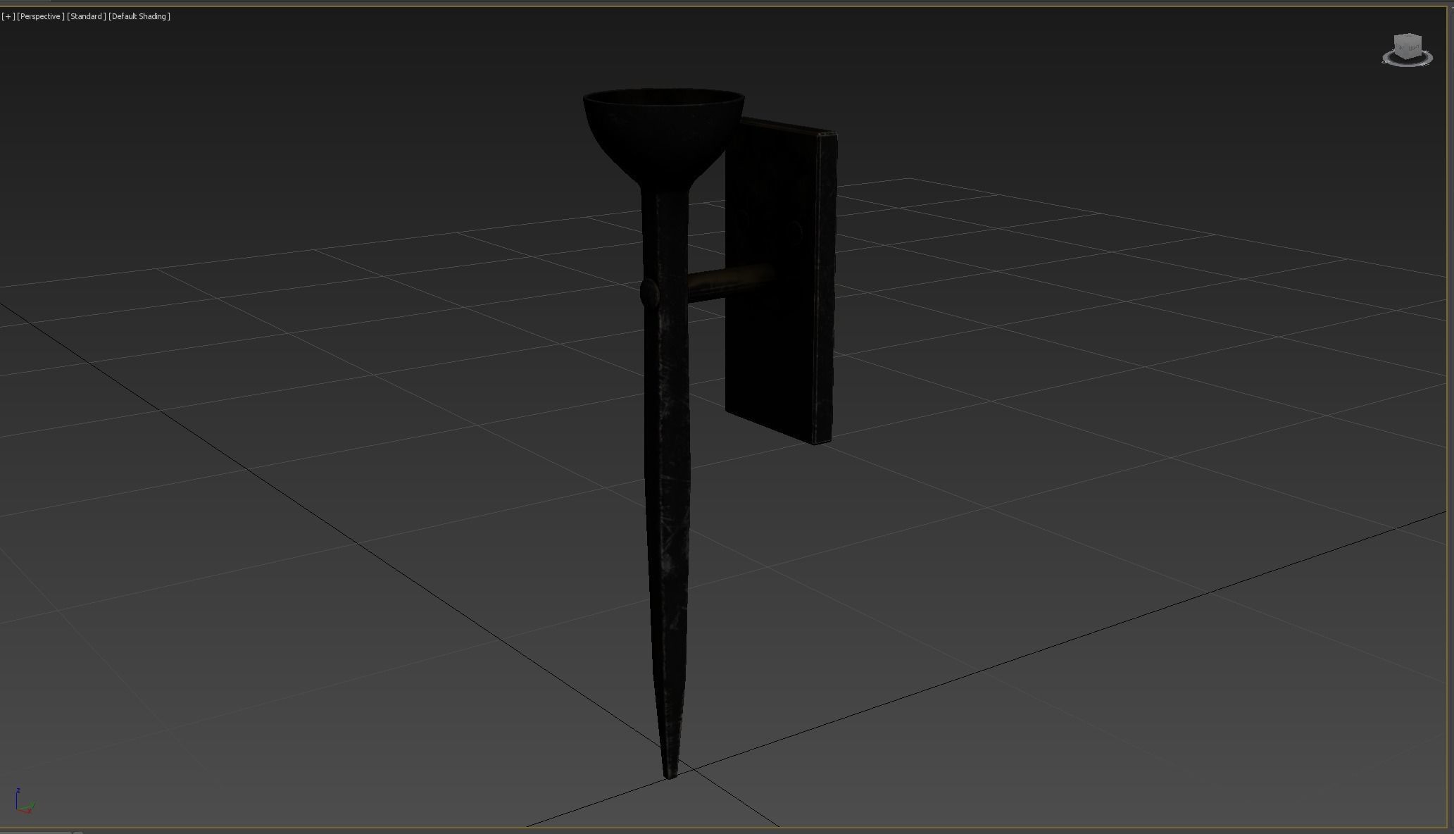 Medieval Torch Low-poly 3D model_5