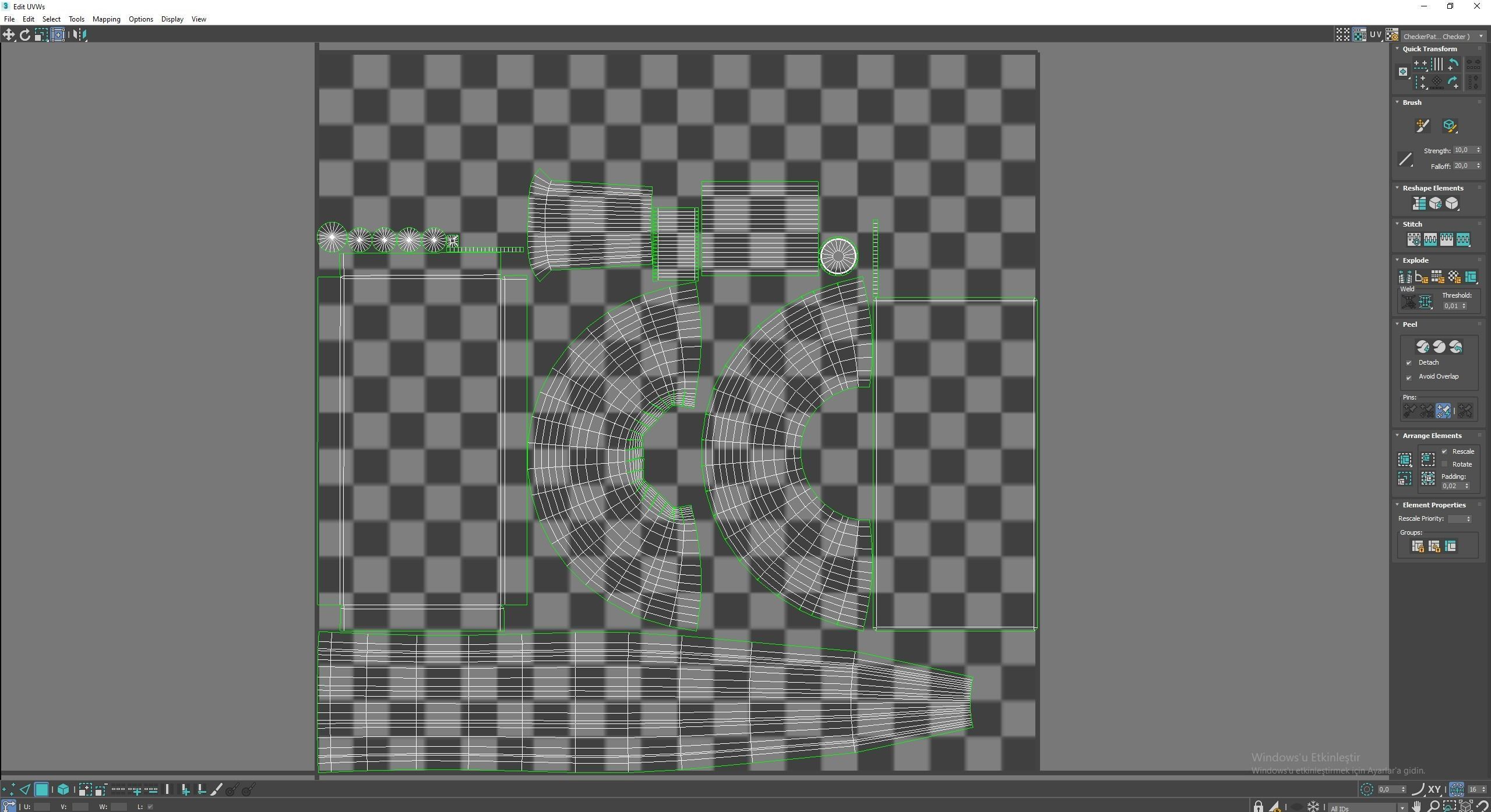 Medieval Torch Low-poly 3D model_7