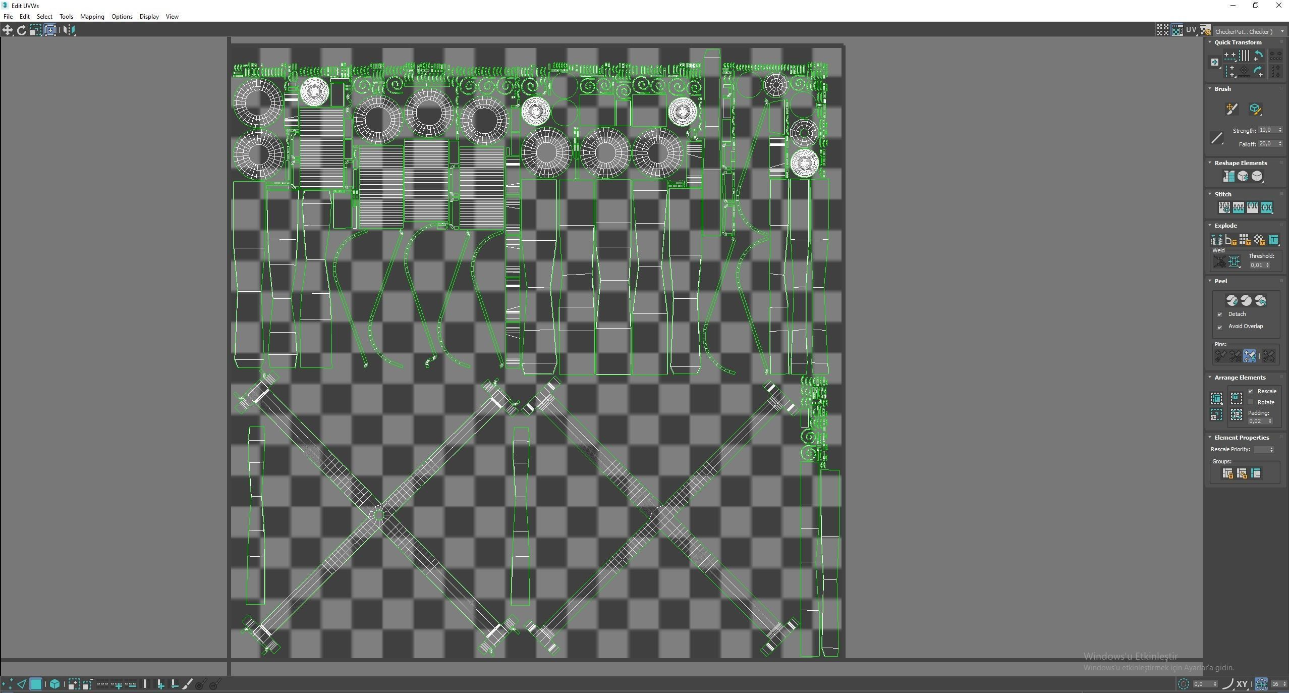 Medieval Torch Low-poly 3D model_8
