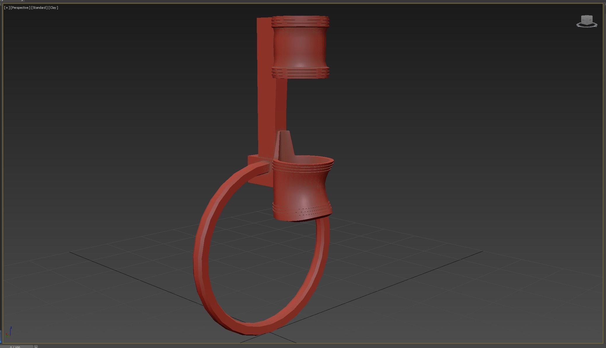 Medieval Torch  Low-poly 3D model_6
