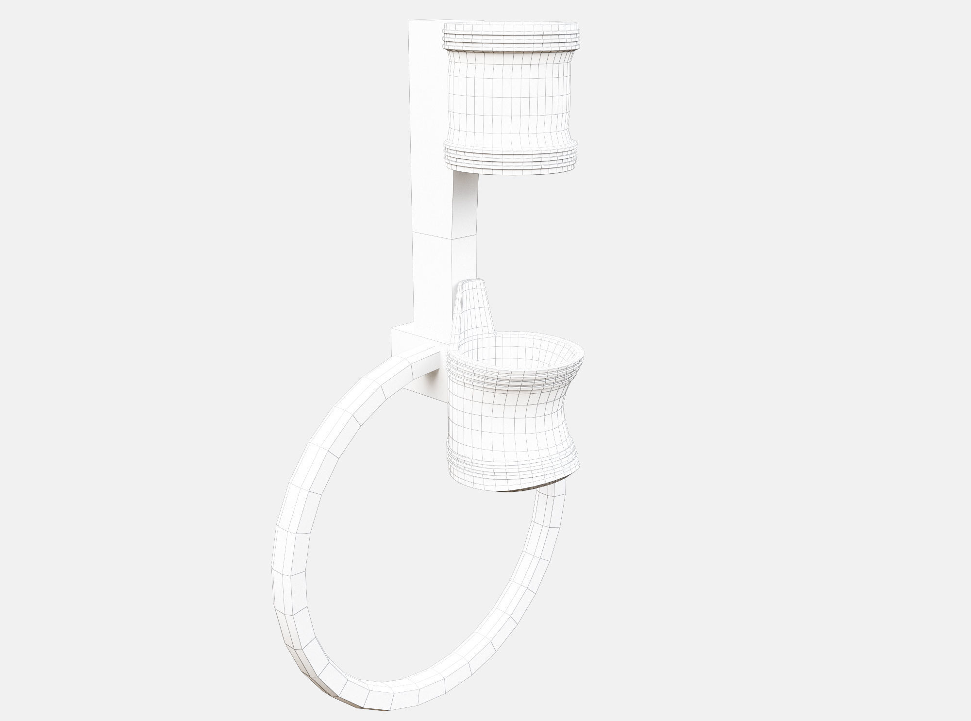 Medieval Torch  Low-poly 3D model_4