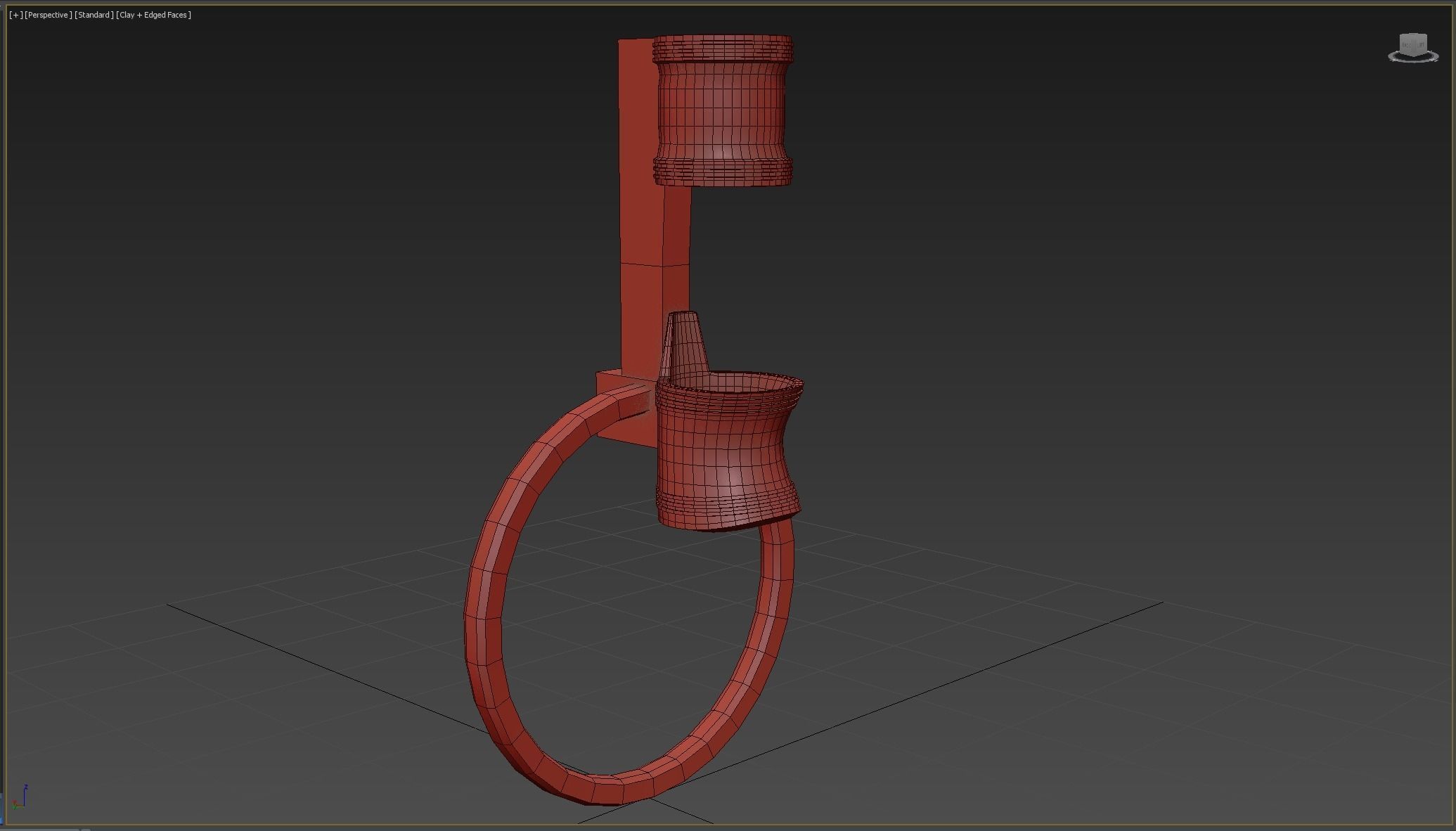 Medieval Torch  Low-poly 3D model_5