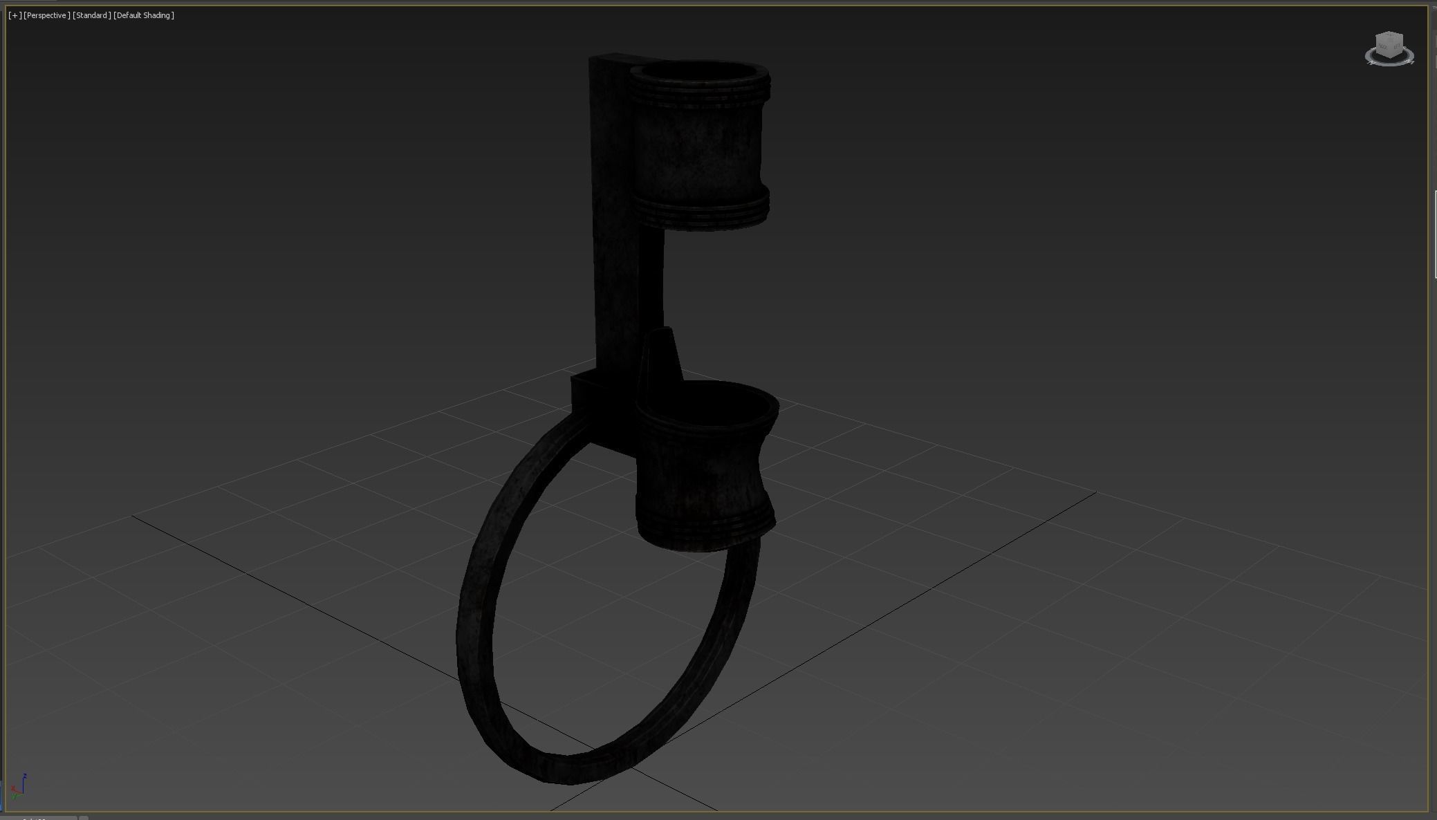 Medieval Torch  Low-poly 3D model_7