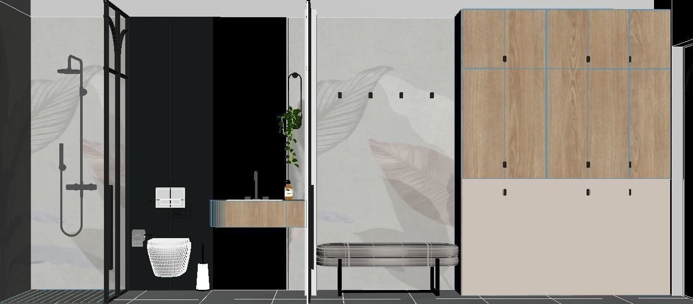 Modern Pilates Studio Interior Scene 3d Model 3D model_13