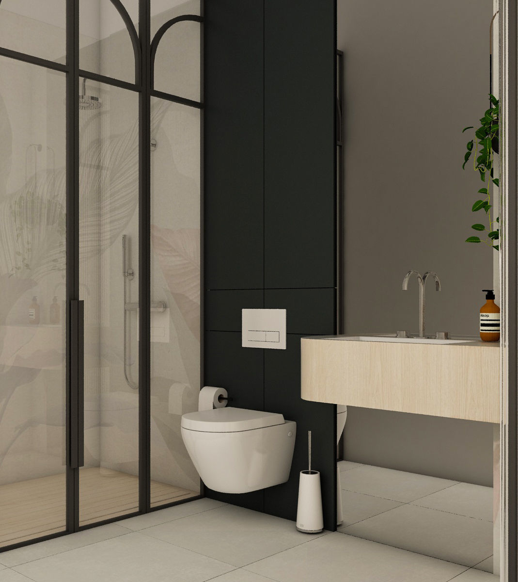 Modern Pilates Studio Interior Scene 3d Model 3D model_7