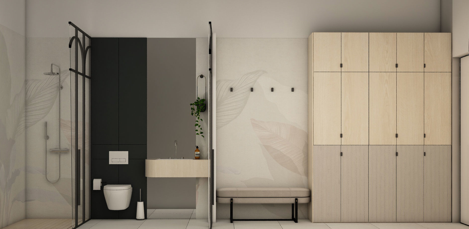 Modern Pilates Studio Interior Scene 3d Model 3D model_6