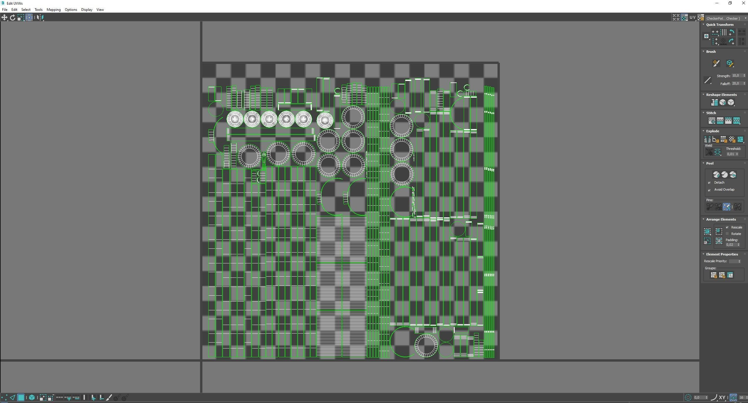 Medieval Torch Low-poly 3D model_8