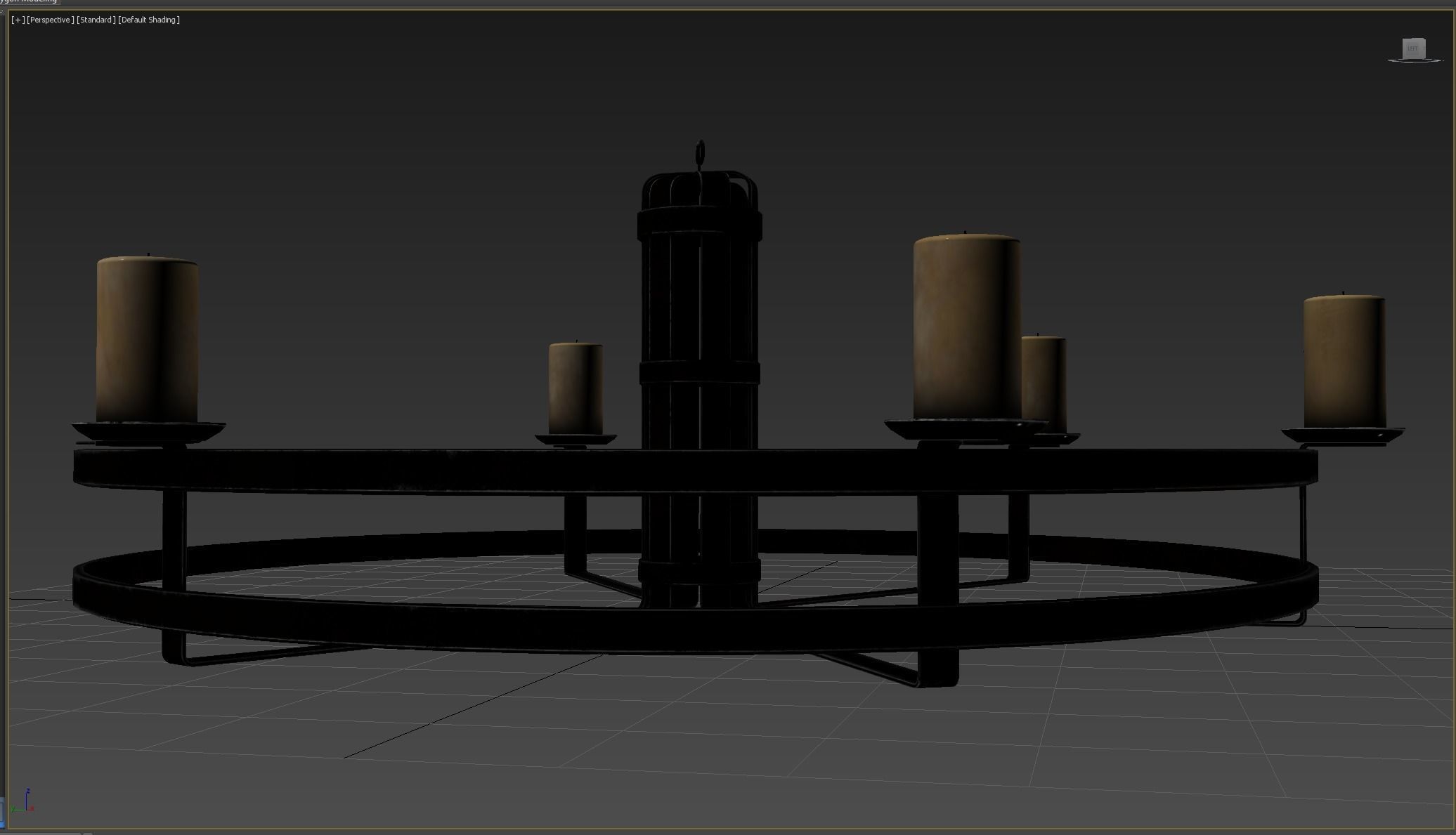 Medieval Torch Low-poly 3D model_5