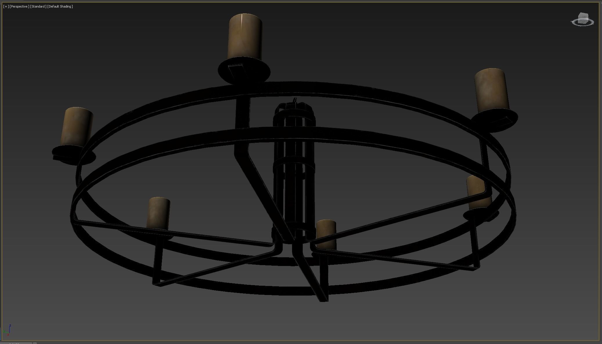 Medieval Torch Low-poly 3D model_7