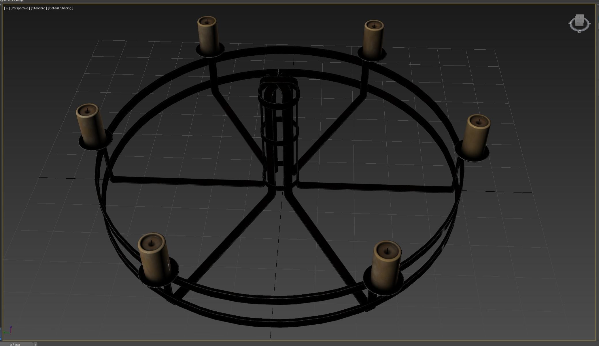 Medieval Torch Low-poly 3D model_6