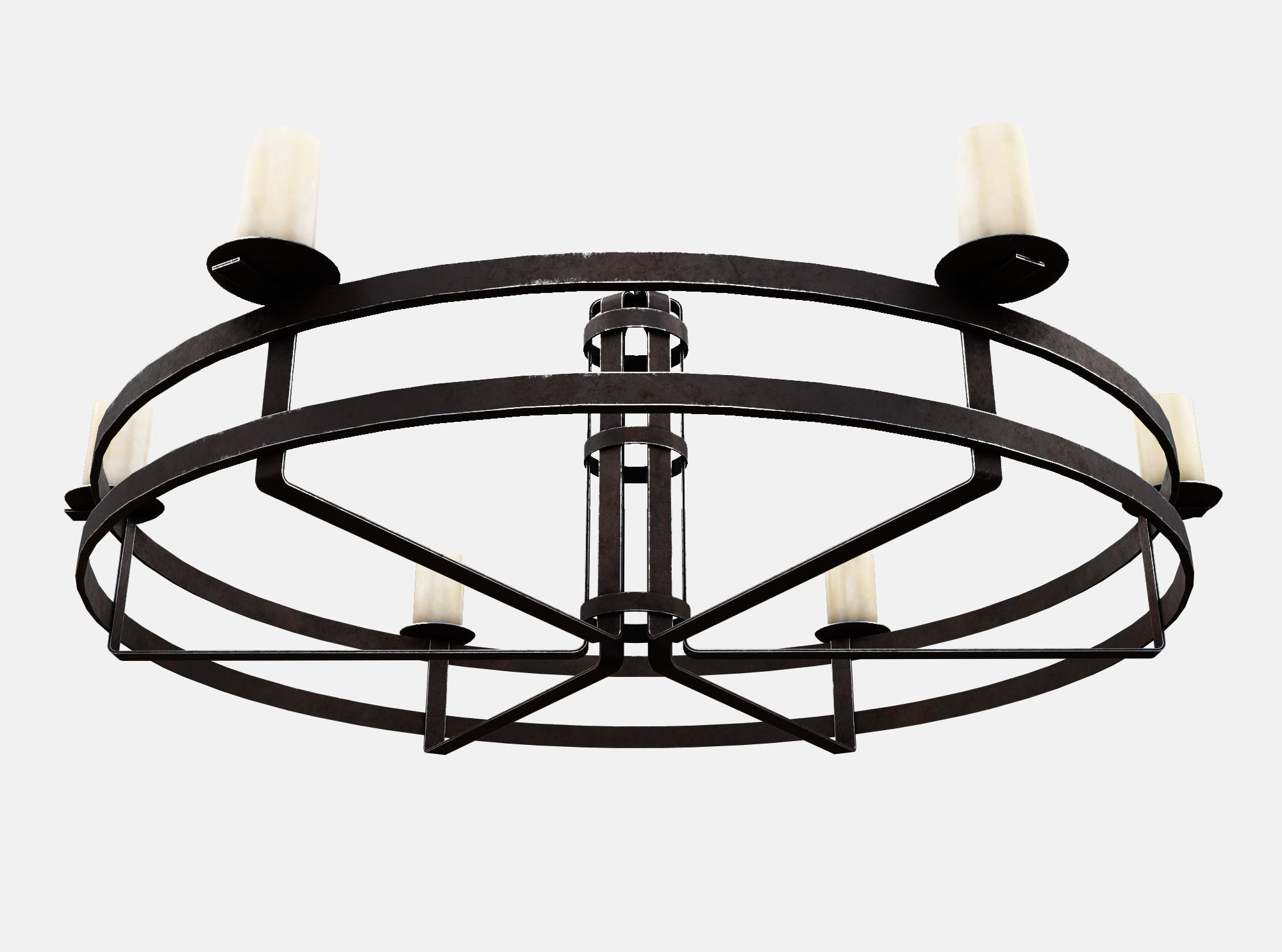 Medieval Torch Low-poly 3D model_2