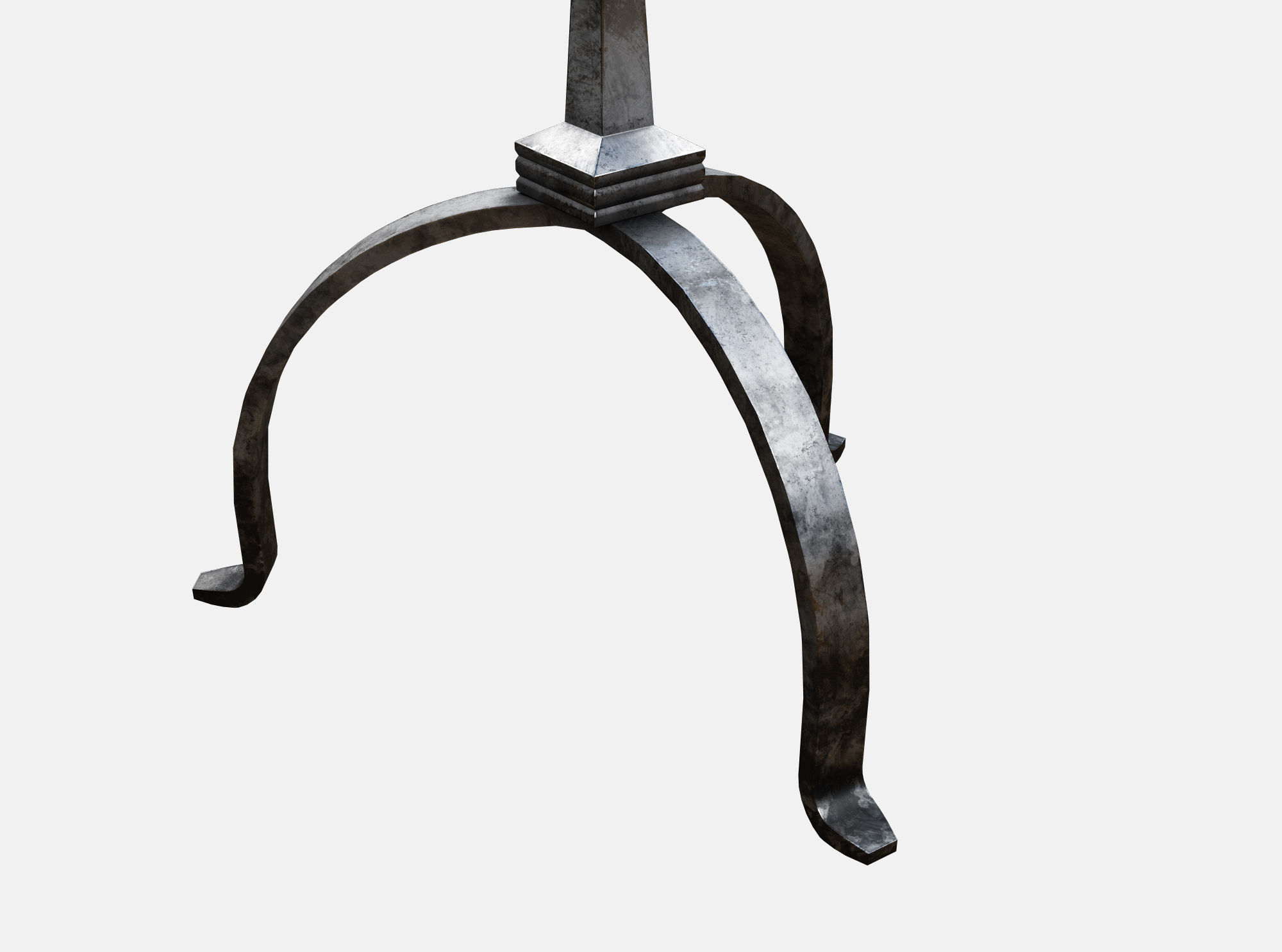 Medieval Torch Low-poly 3D model_3