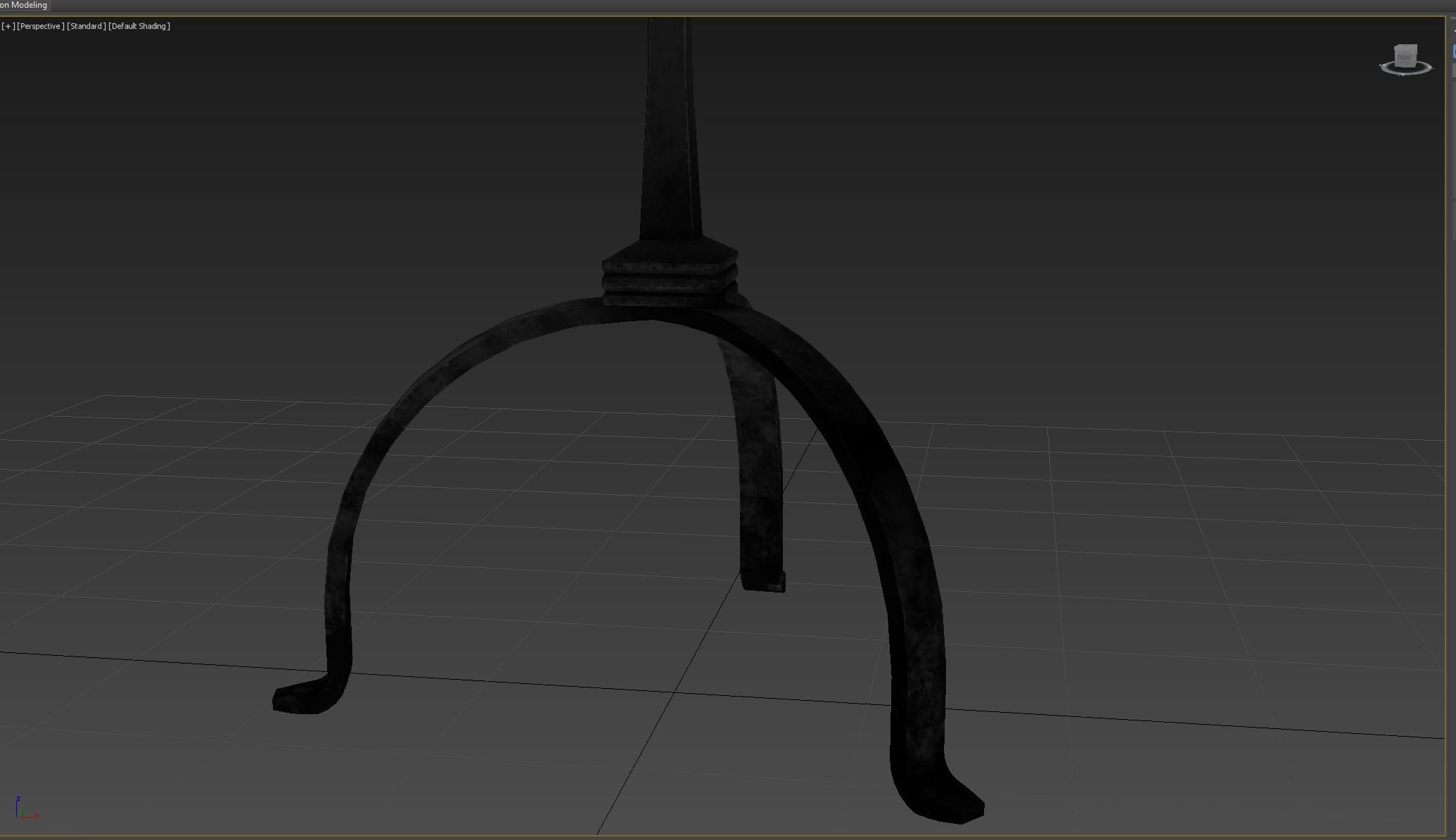 Medieval Torch Low-poly 3D model_10