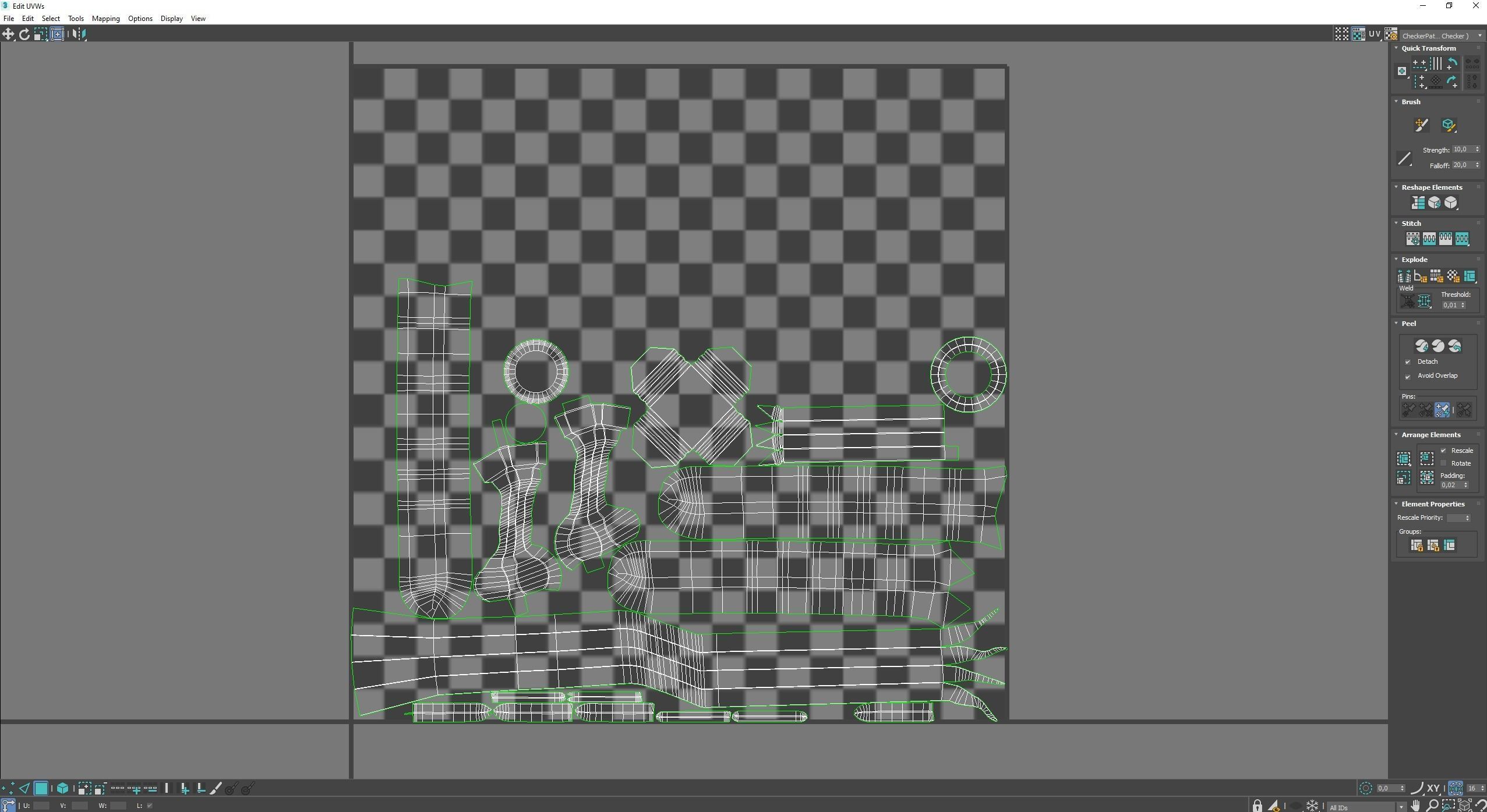 Medieval Torch Low-poly 3D model_11