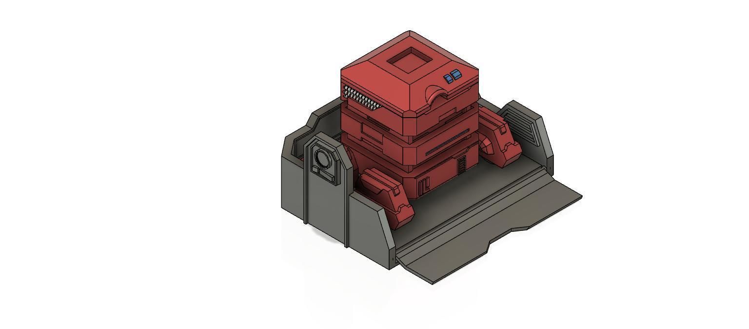 Andor B2EMO droid 3D print model and power place 3D print model_3