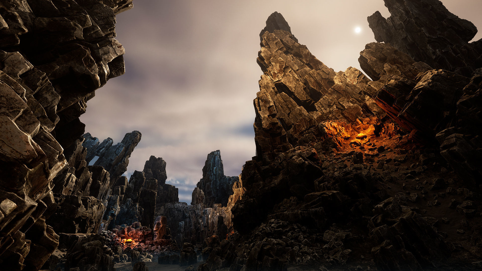 Old cliffs Low-poly 3D model_9