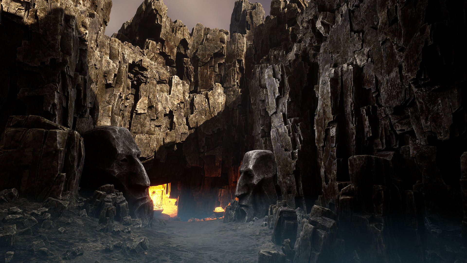 Old cliffs Low-poly 3D model_12