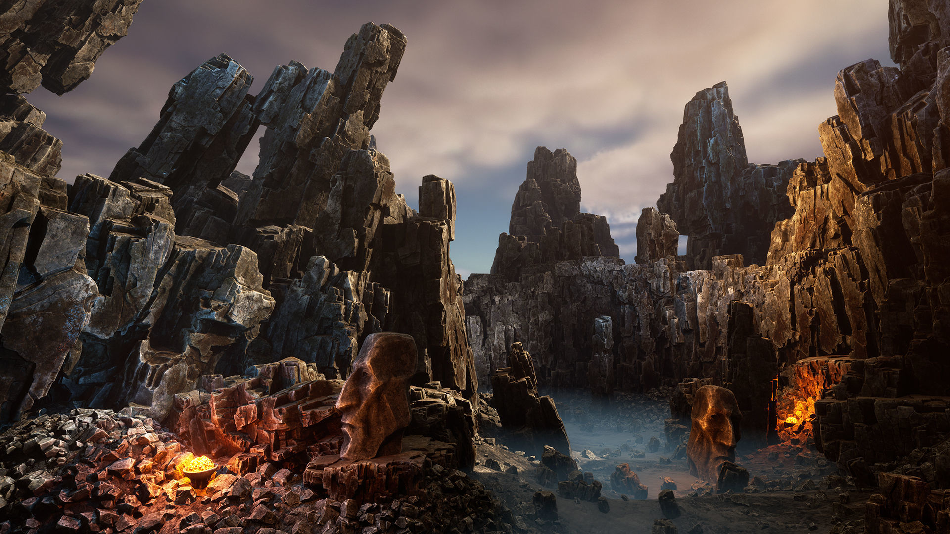 Old cliffs Low-poly 3D model_11