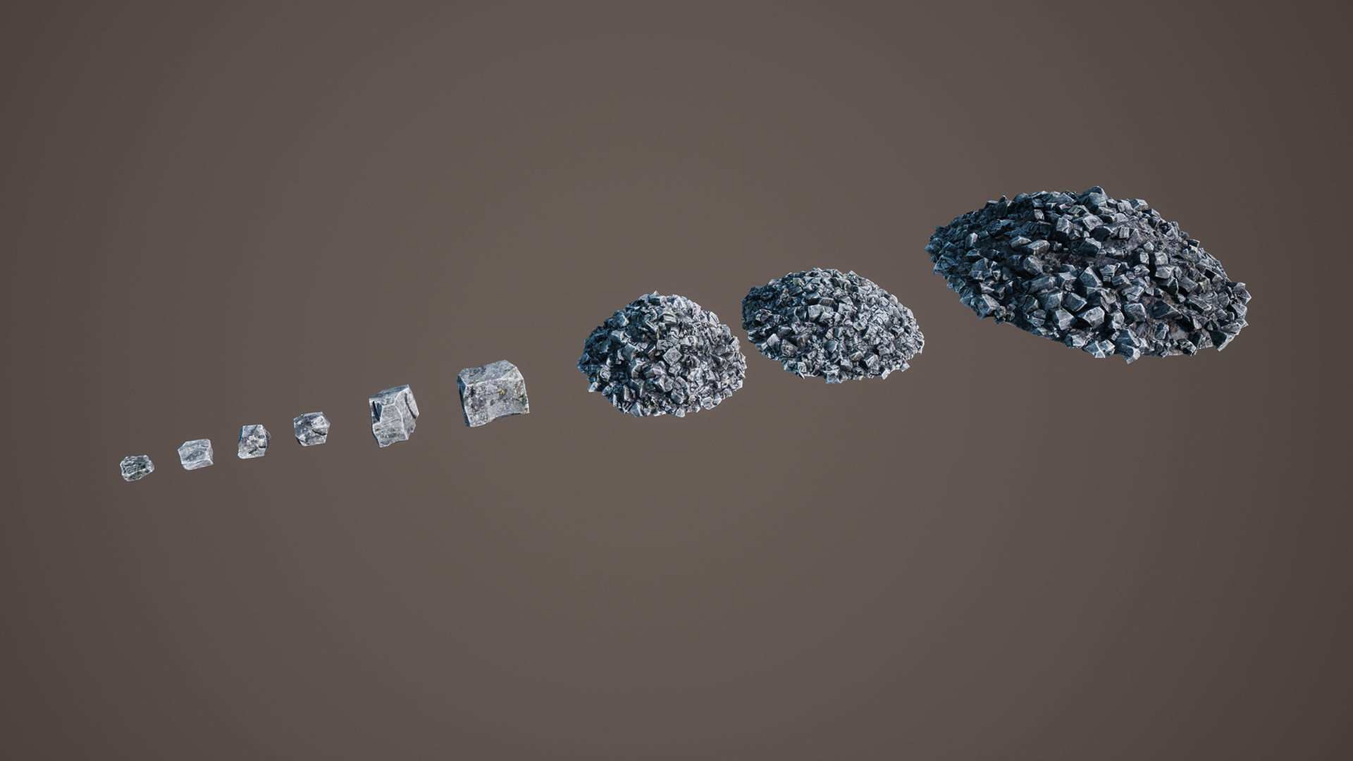 Old cliffs Low-poly 3D model_7