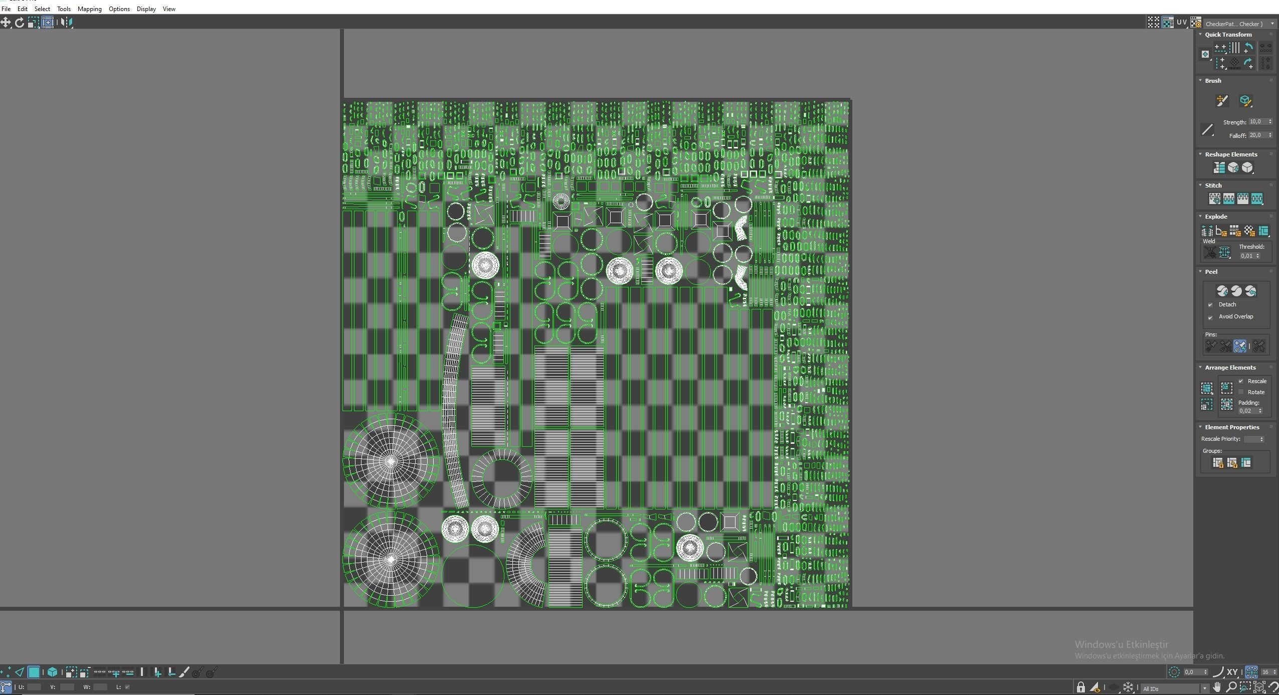 Medieval Torch Low-poly 3D model_7