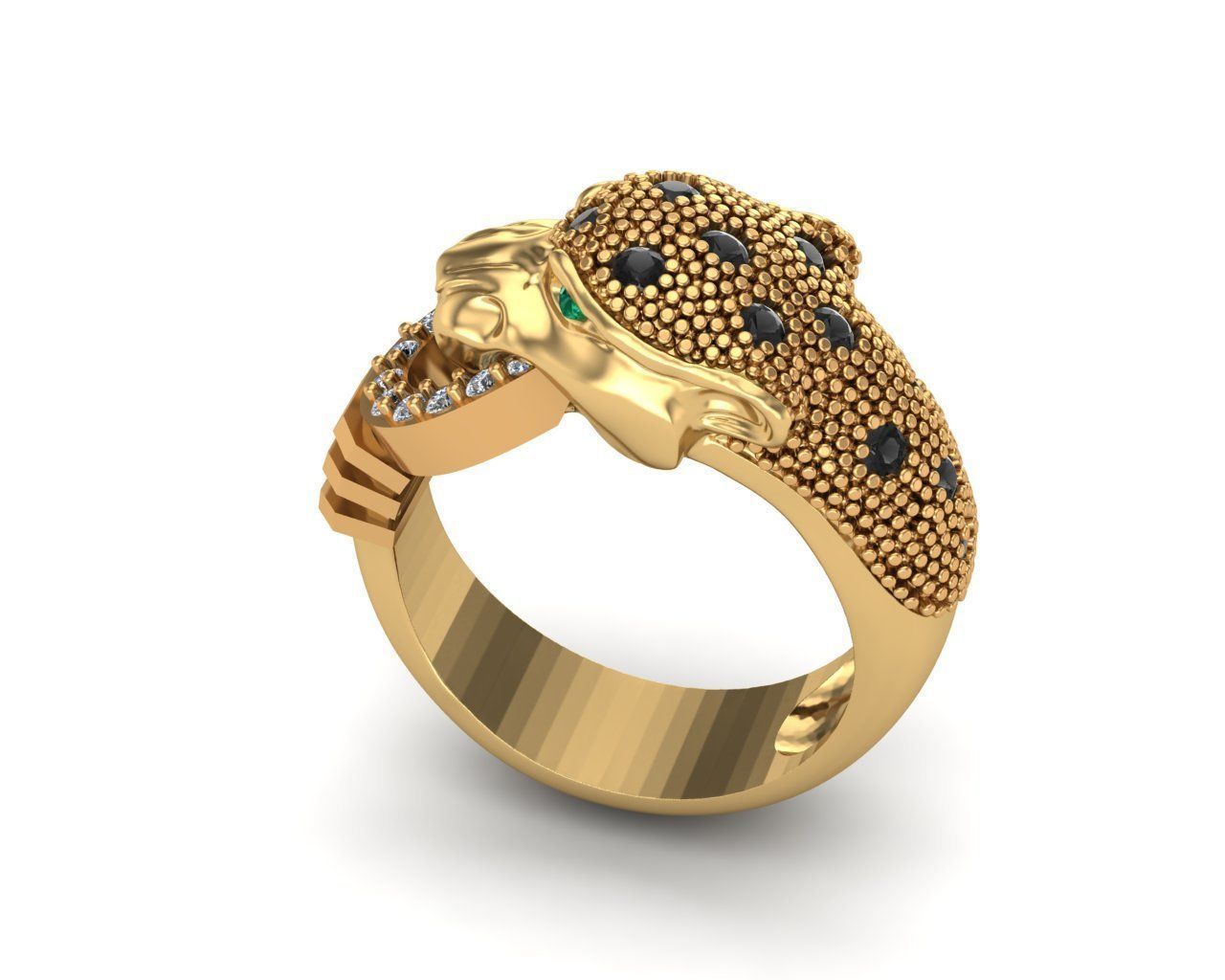 PANTHER-DIAMOND-ANILLO PANTERA 3D print model_1