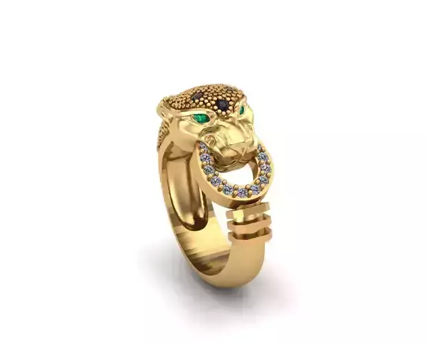 PANTHER-DIAMOND-ANILLO PANTERA 3D print model