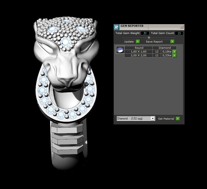 PANTHER-DIAMOND-ANILLO PANTERA 3D print model_2