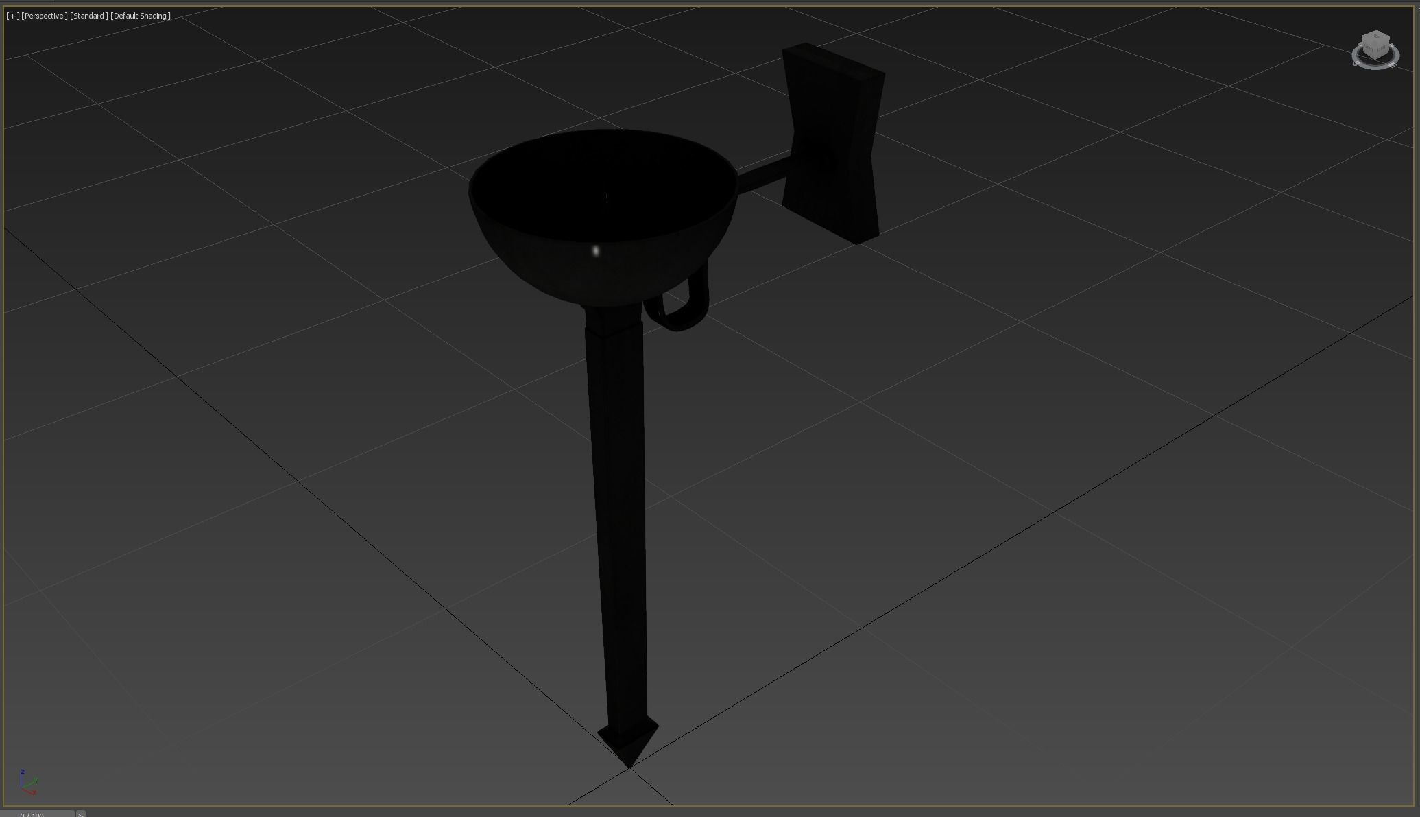 Medieval Torch Low-poly 3D model_7