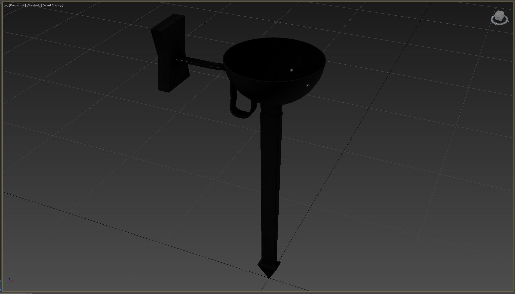 Medieval Torch Low-poly 3D model_6