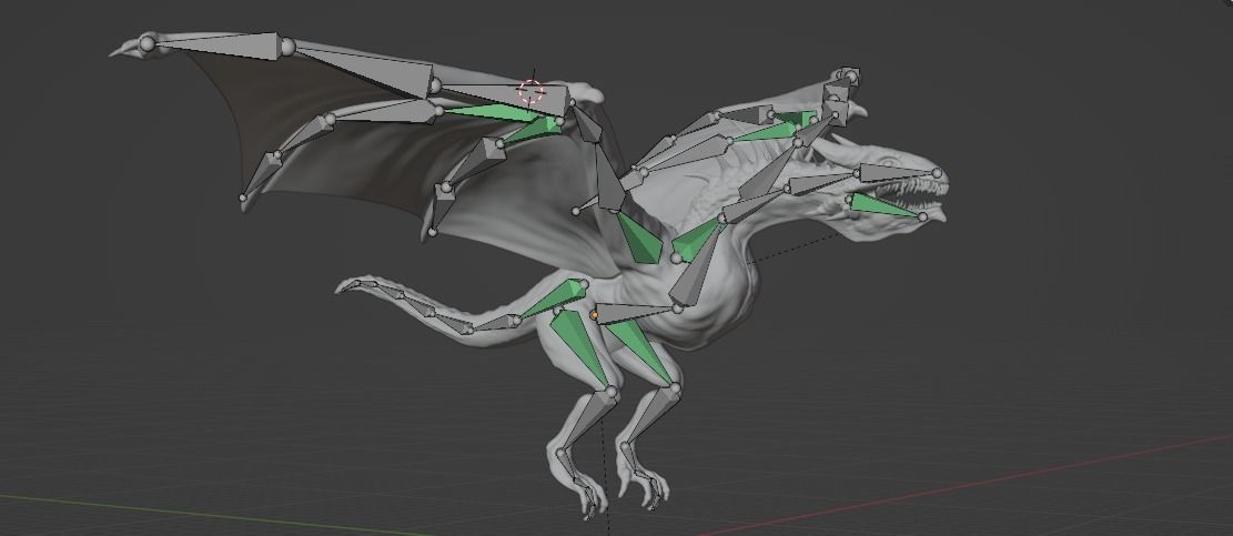 DRAGON BLENDER 2 Low-poly 3D model_10