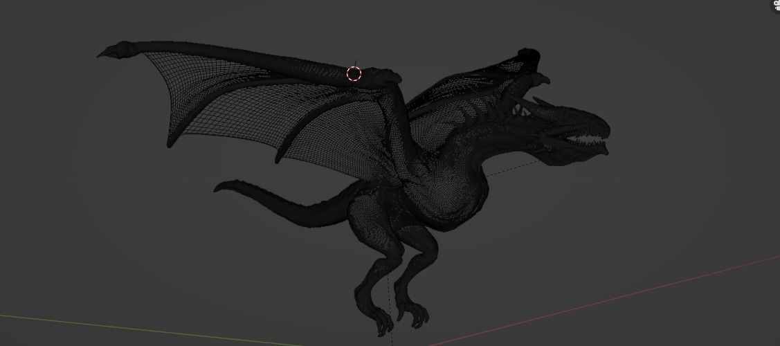 DRAGON BLENDER 2 Low-poly 3D model_9