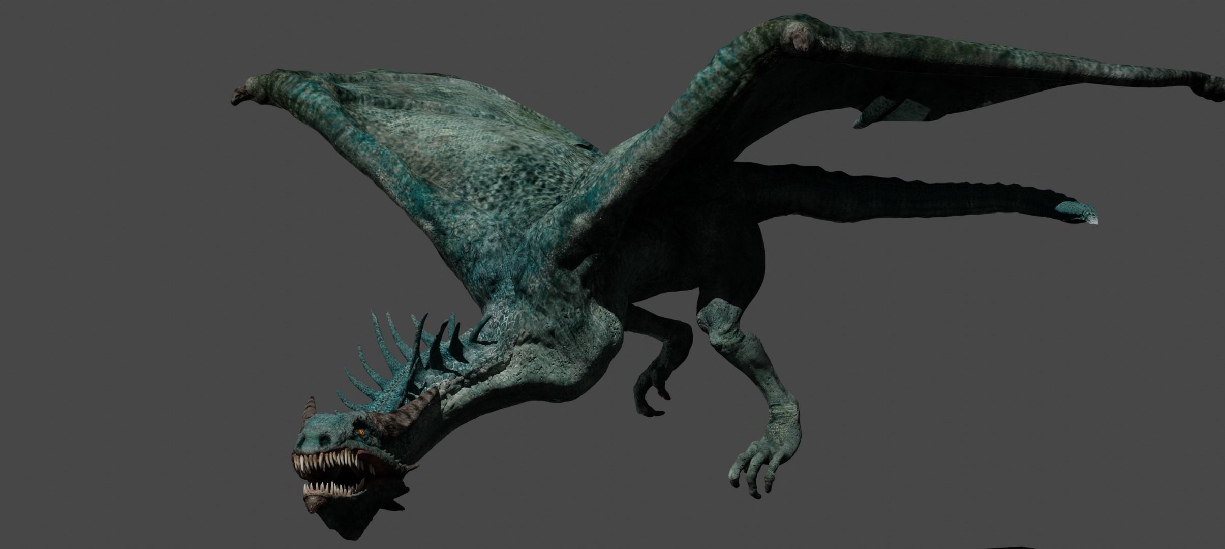 DRAGON BLENDER 2 Low-poly 3D model_6
