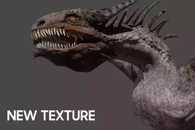 DRAGON BLENDER 2 Low-poly 3D model