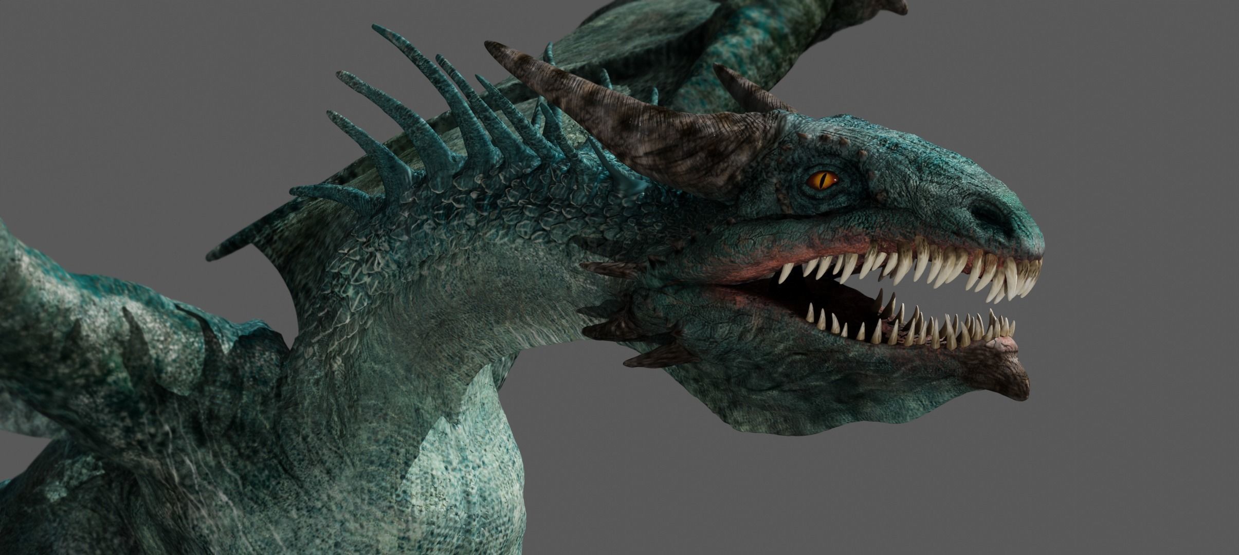 DRAGON BLENDER 2 Low-poly 3D model_8