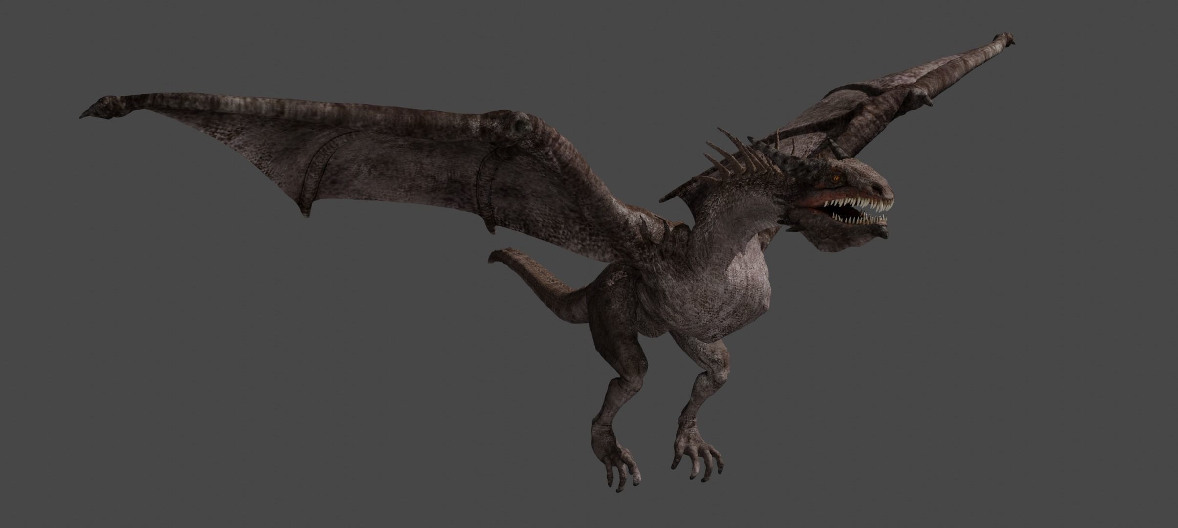 DRAGON BLENDER 2 Low-poly 3D model_3