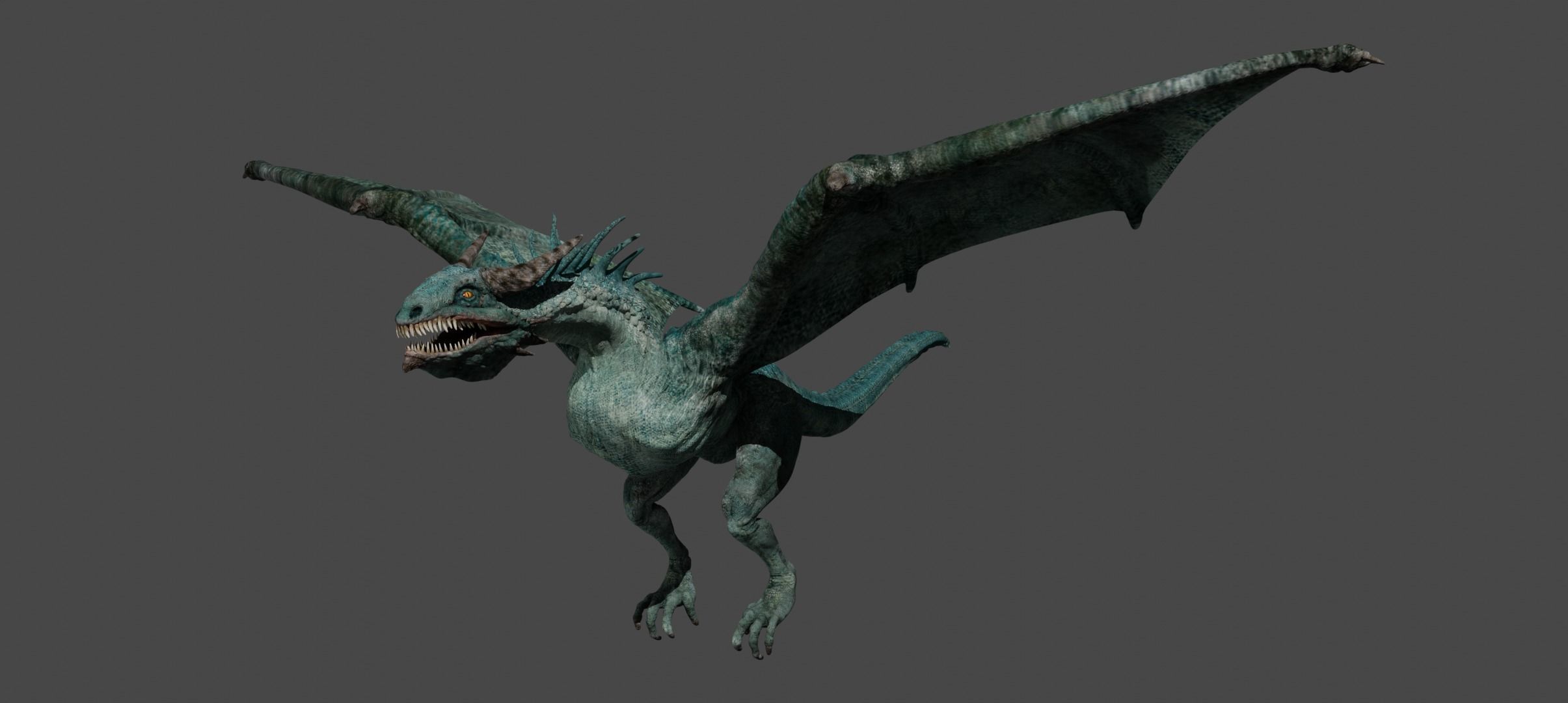 DRAGON BLENDER 2 Low-poly 3D model_7