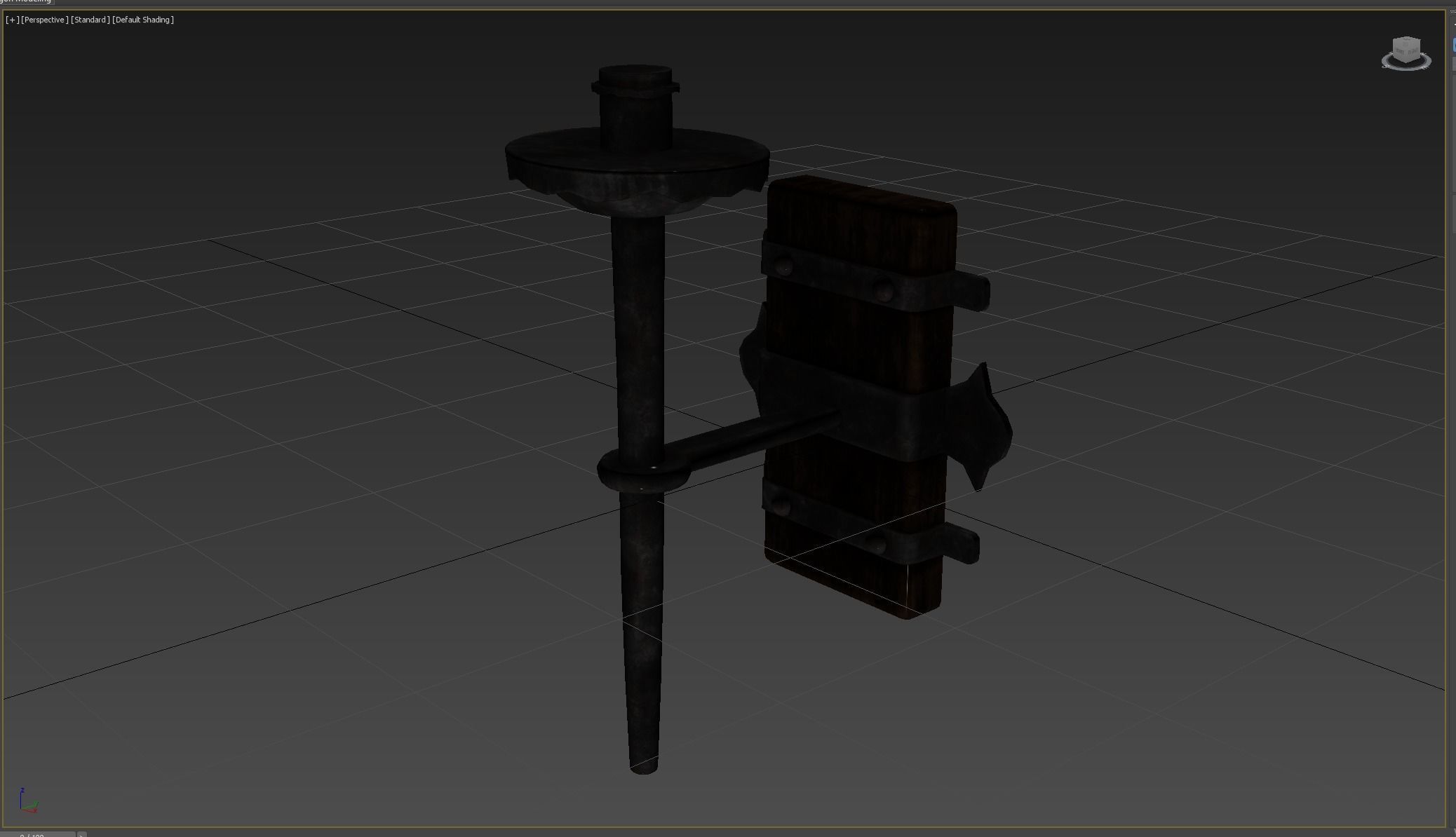 Medieval Torch  Low-poly 3D model_9