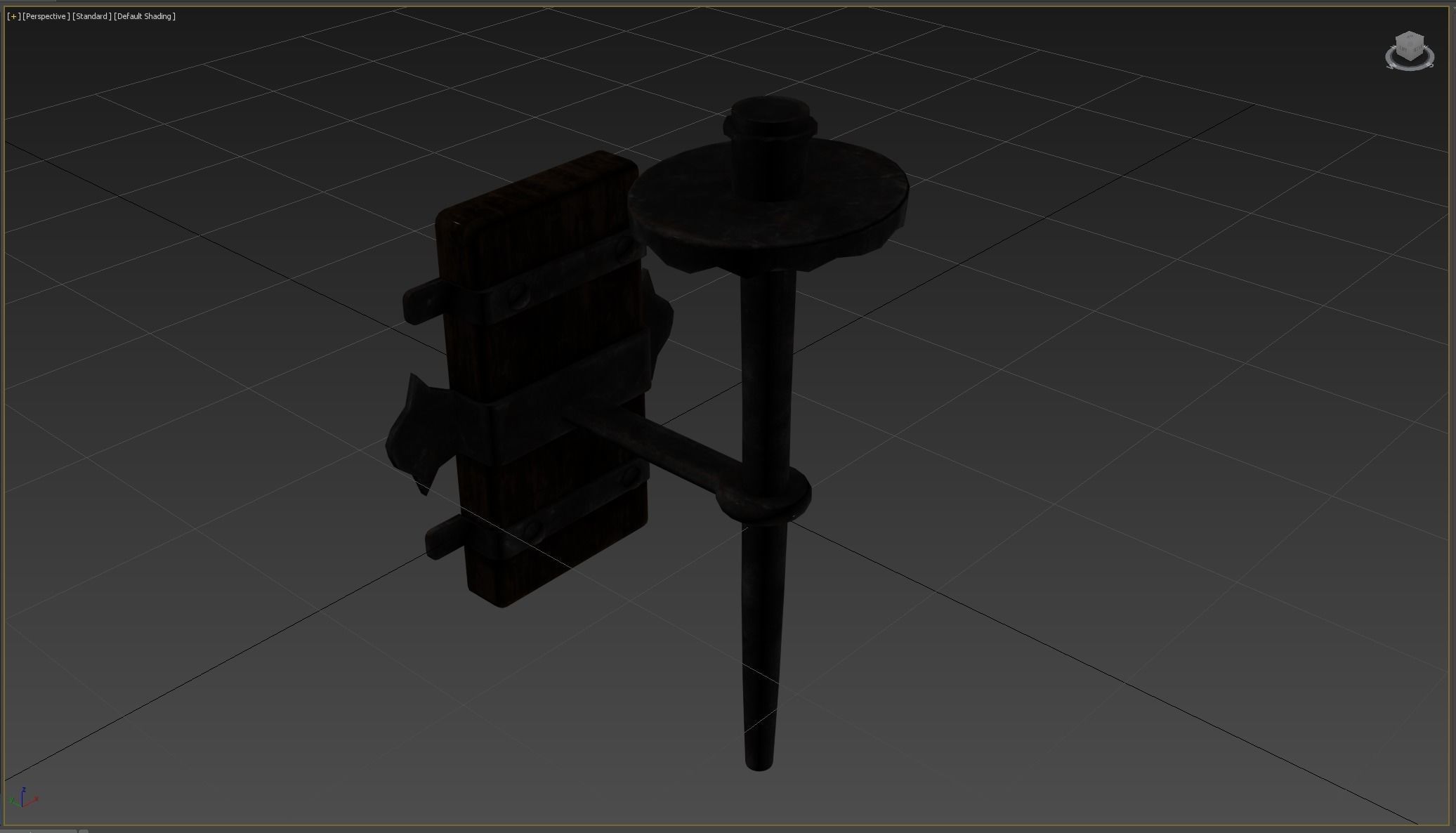 Medieval Torch  Low-poly 3D model_8