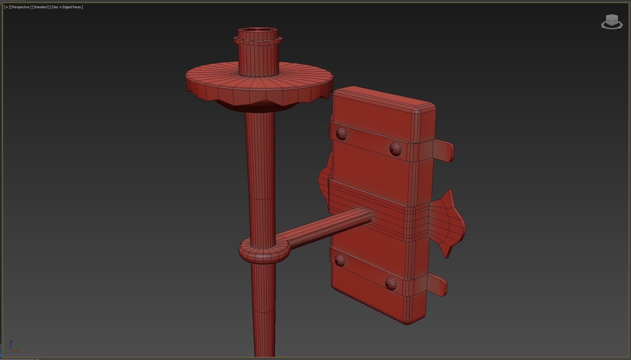 Medieval Torch  Low-poly 3D model_7