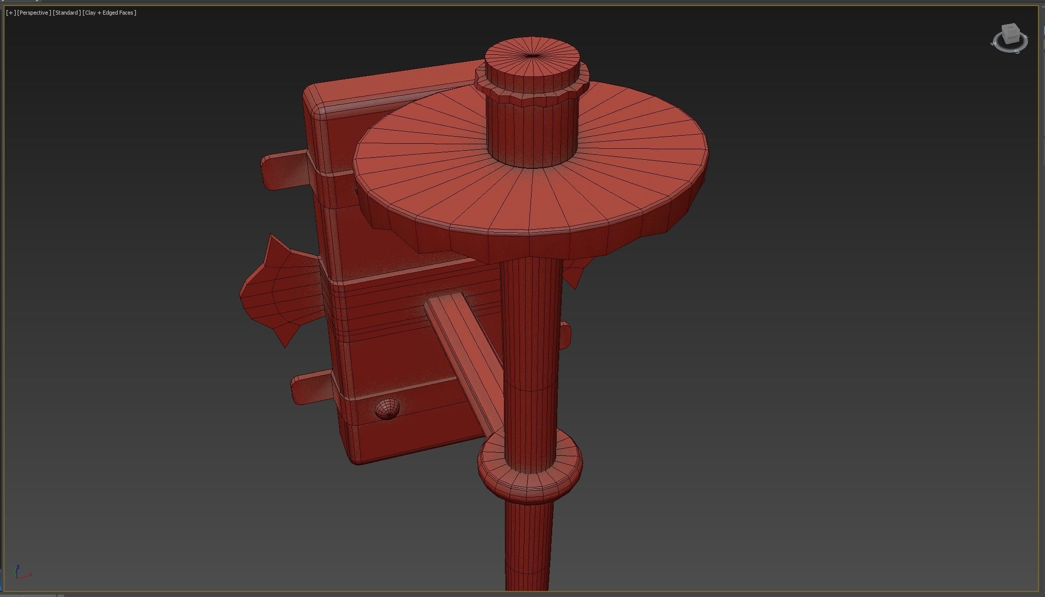 Medieval Torch  Low-poly 3D model_6