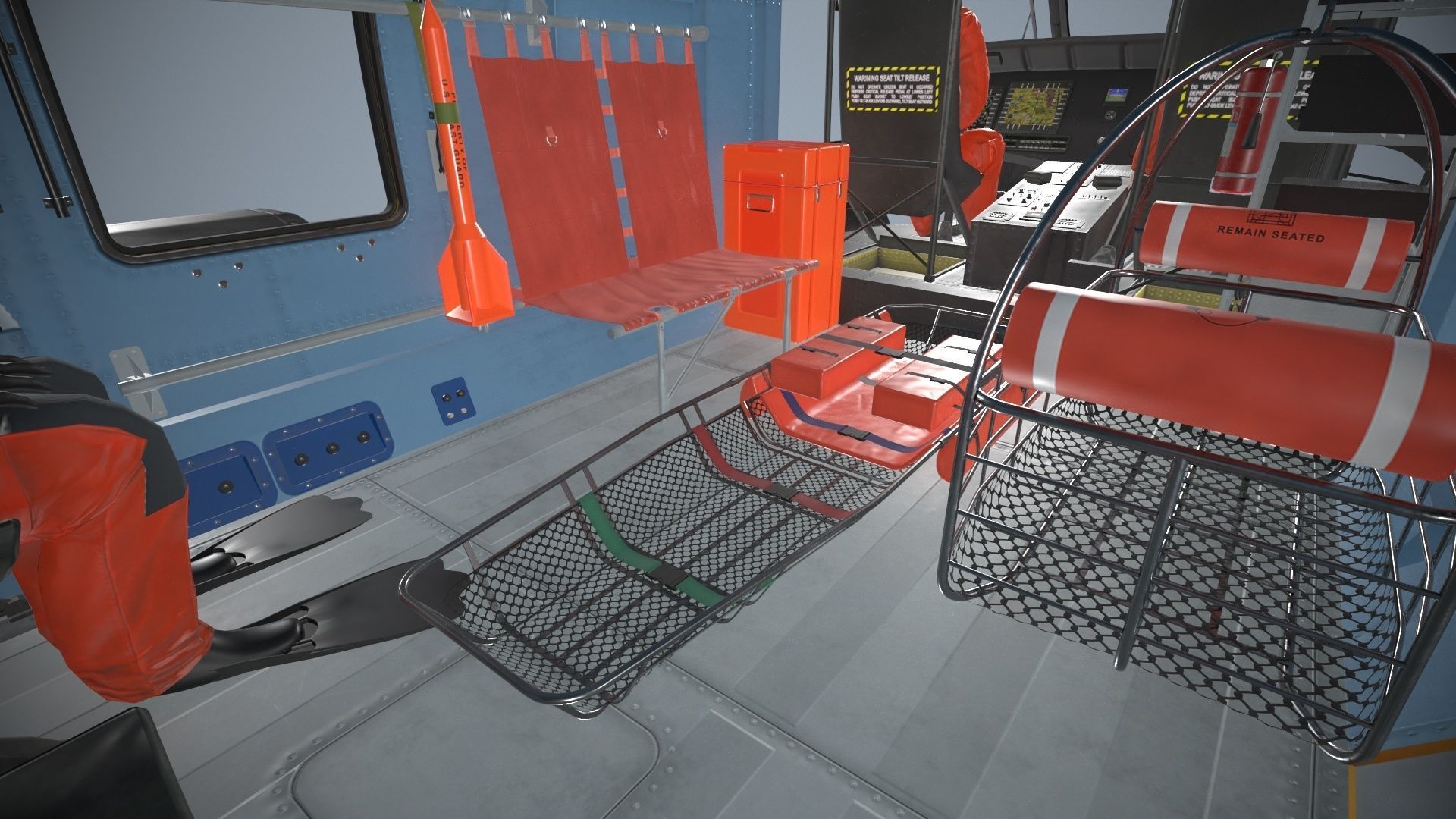 Sikorsky MH-60T Jay Hawk Complex Animation Low-poly 3D model_21