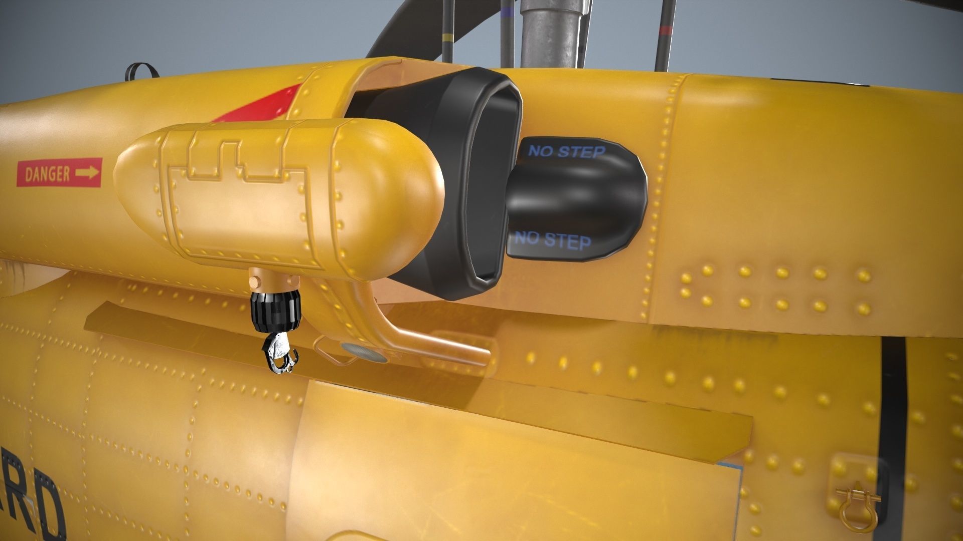 Sikorsky MH-60T Jay Hawk Complex Animation Low-poly 3D model_12