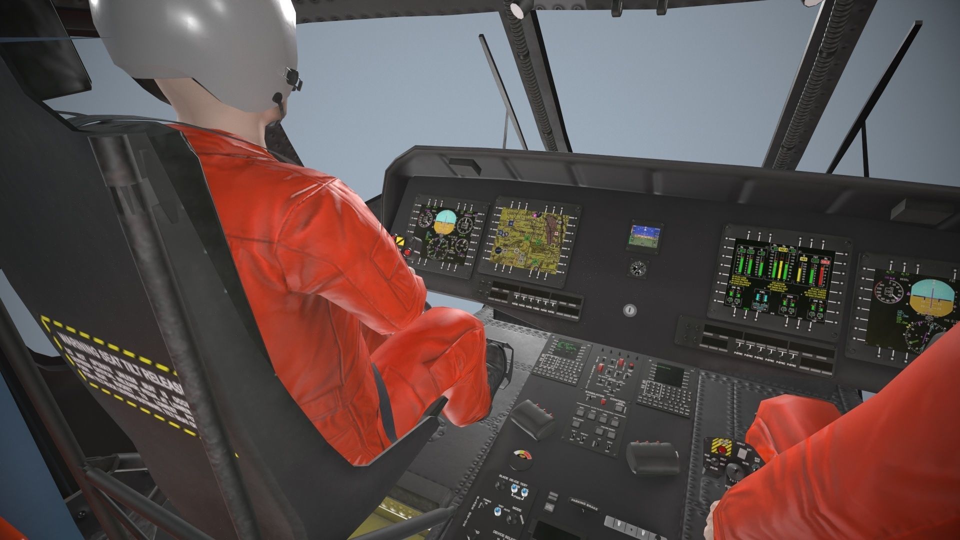 Sikorsky MH-60T Jay Hawk Complex Animation Low-poly 3D model_19