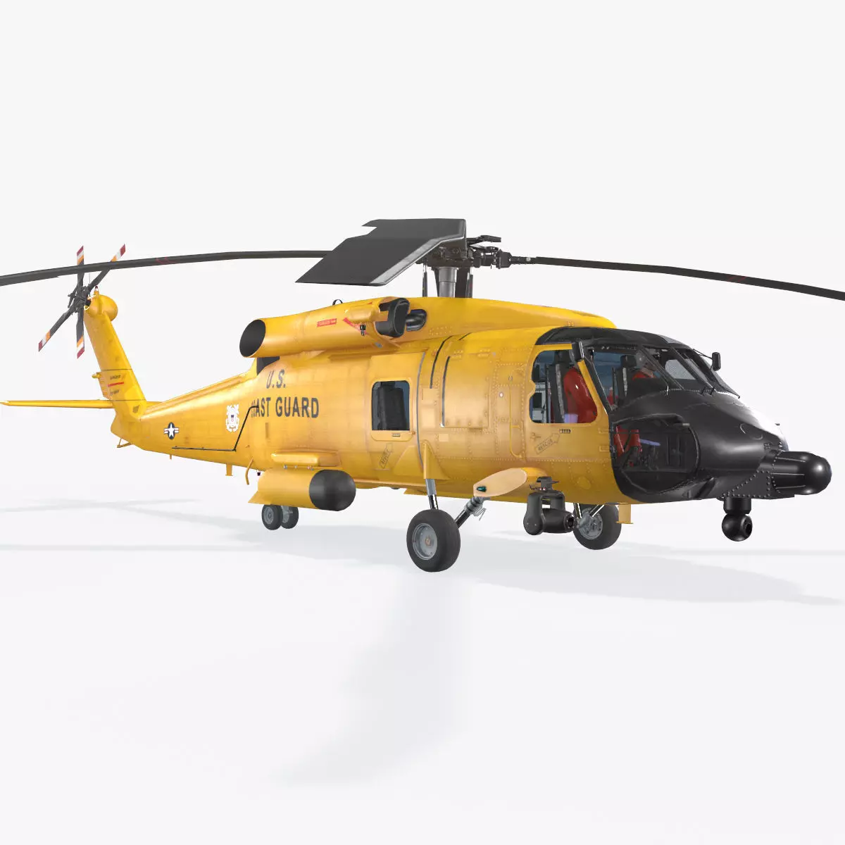 Sikorsky MH-60T Jay Hawk Complex Animation Low-poly 3D model_0