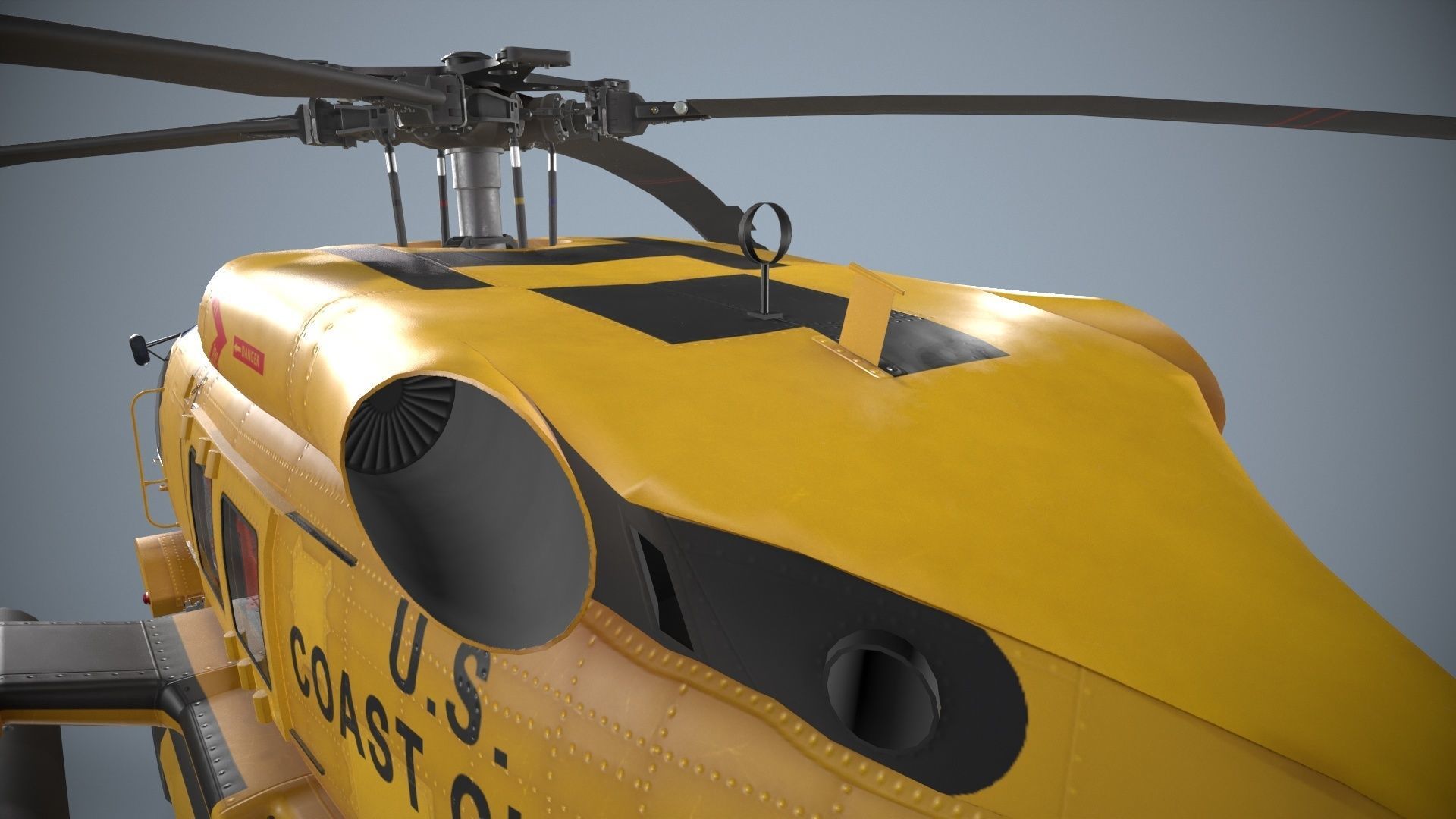 Sikorsky MH-60T Jay Hawk Complex Animation Low-poly 3D model_15