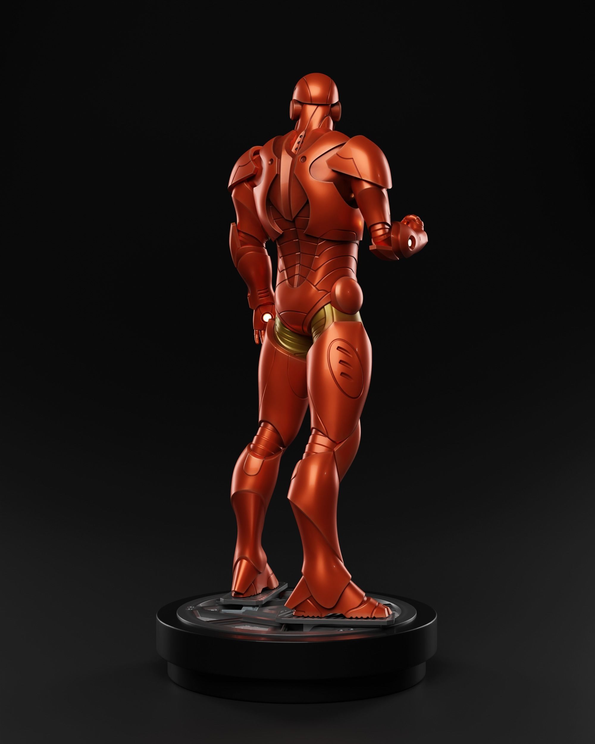 Iron man Extremis armor 3D print fan-art statue 3D print model_3