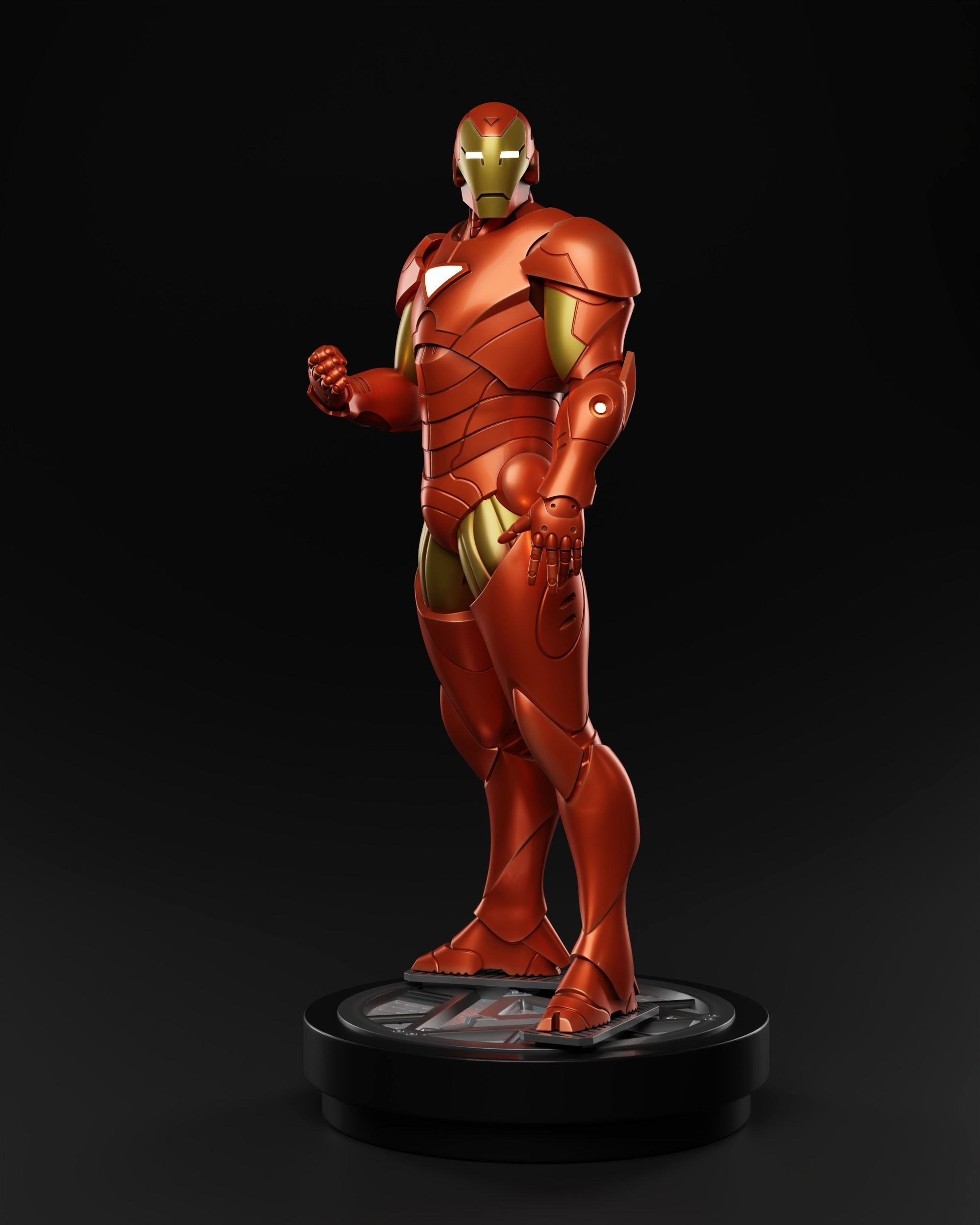 Iron man Extremis armor 3D print fan-art statue 3D print model_1