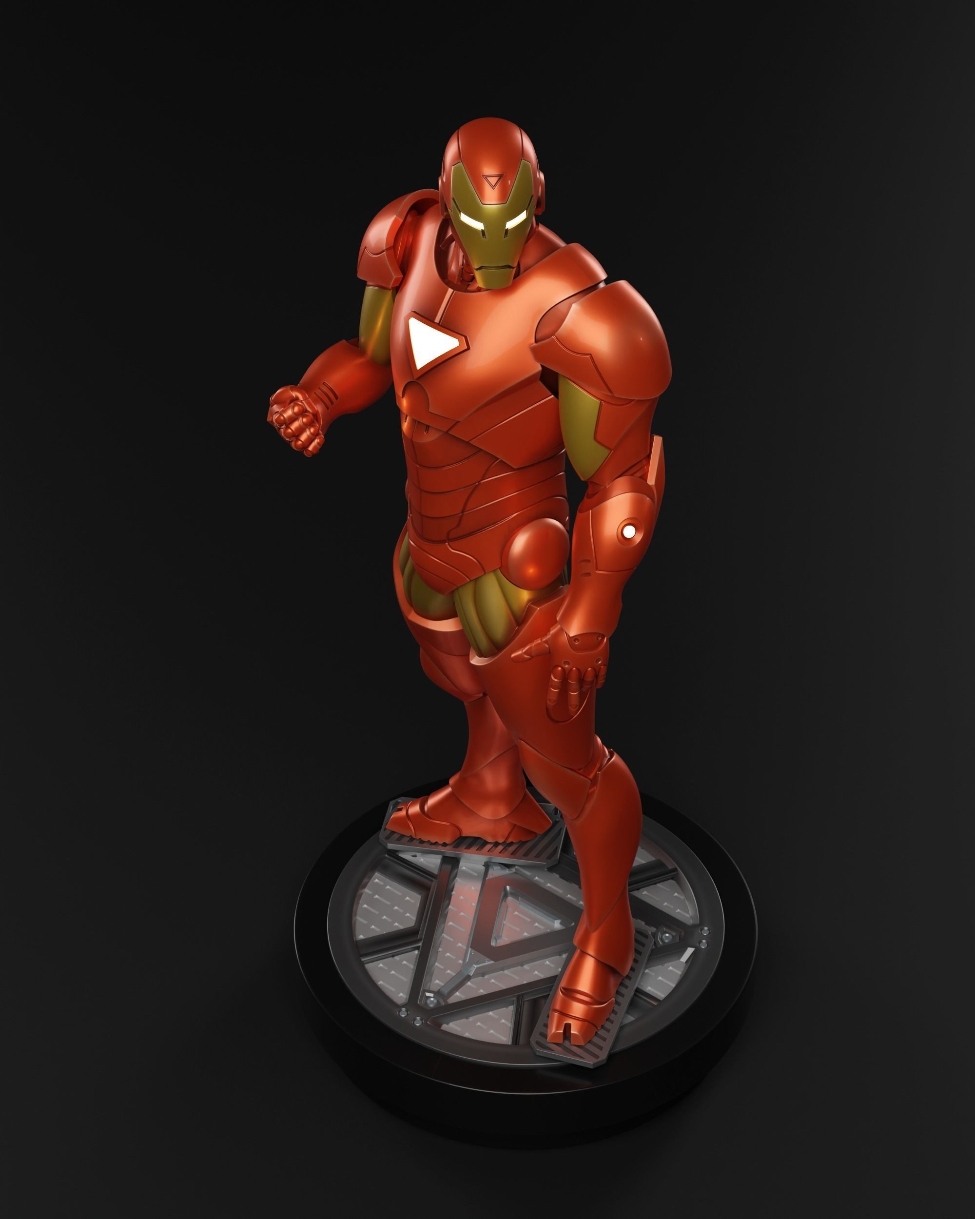 Iron man Extremis armor 3D print fan-art statue 3D print model_5